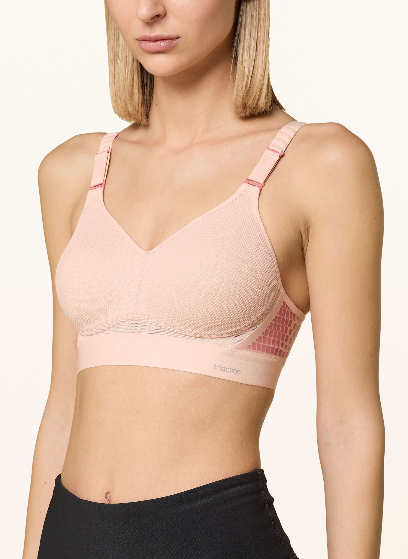 Triumph Sport-BH TRIACTION HYBRID LITE mit Mesh: LACHS