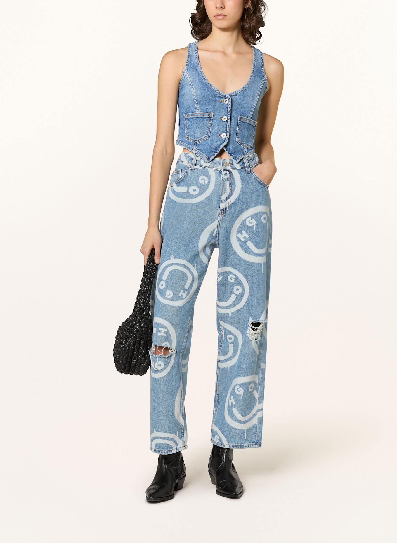 HUGO BLUE GARDENIA denim vest: BLUE