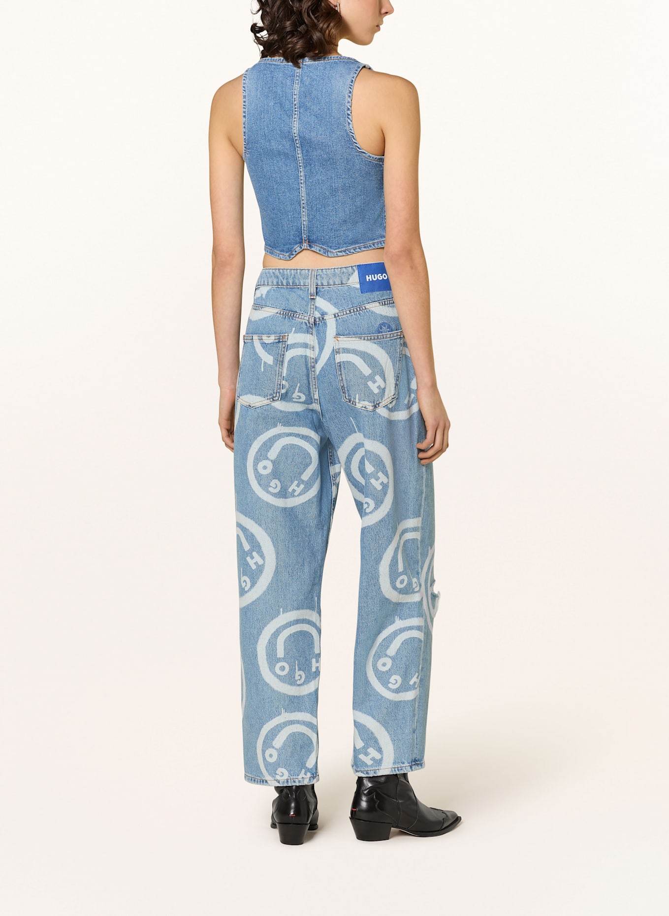 HUGO BLUE GARDENIA denim vest: BLUE