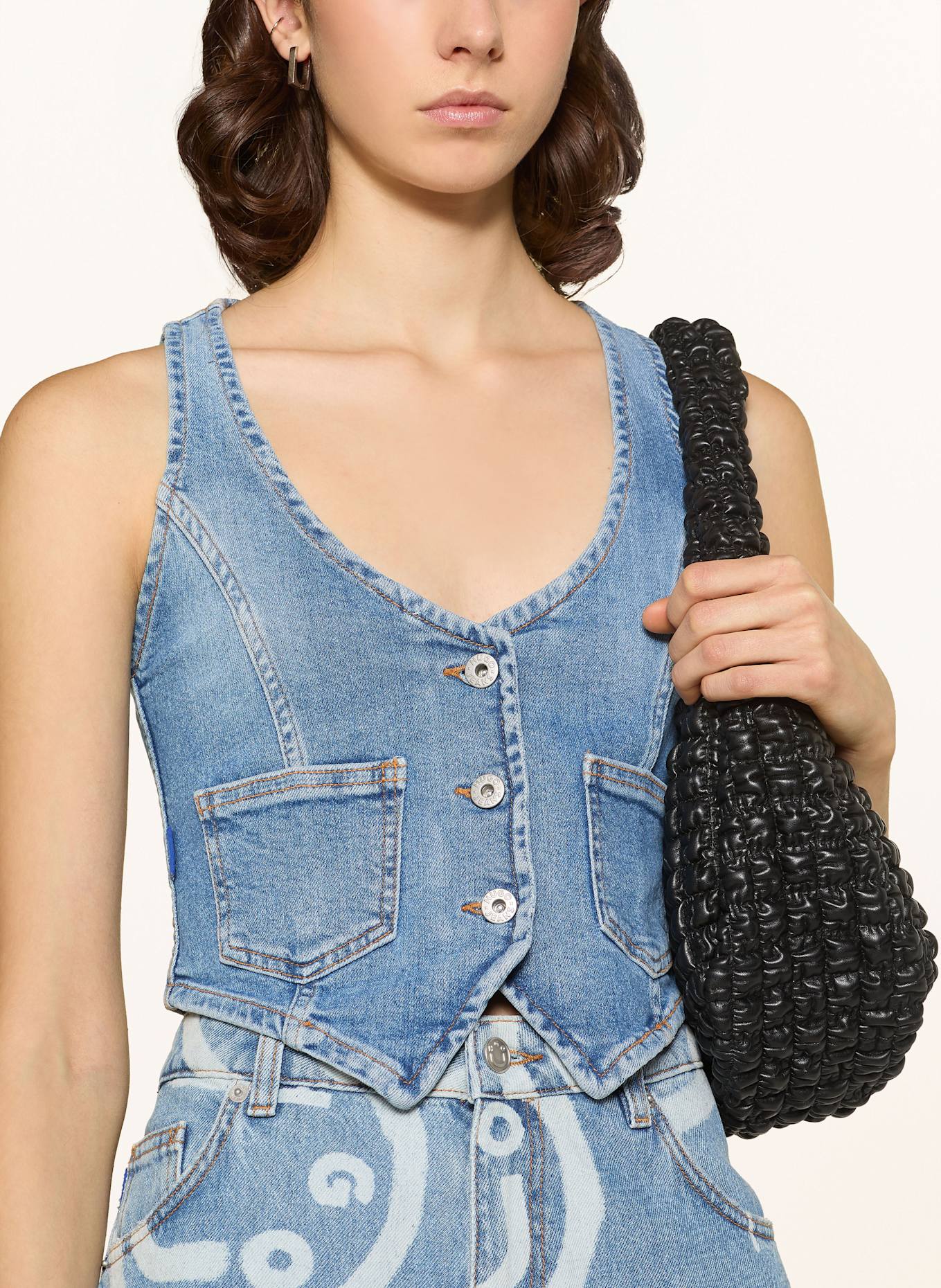HUGO BLUE GARDENIA denim vest: BLUE