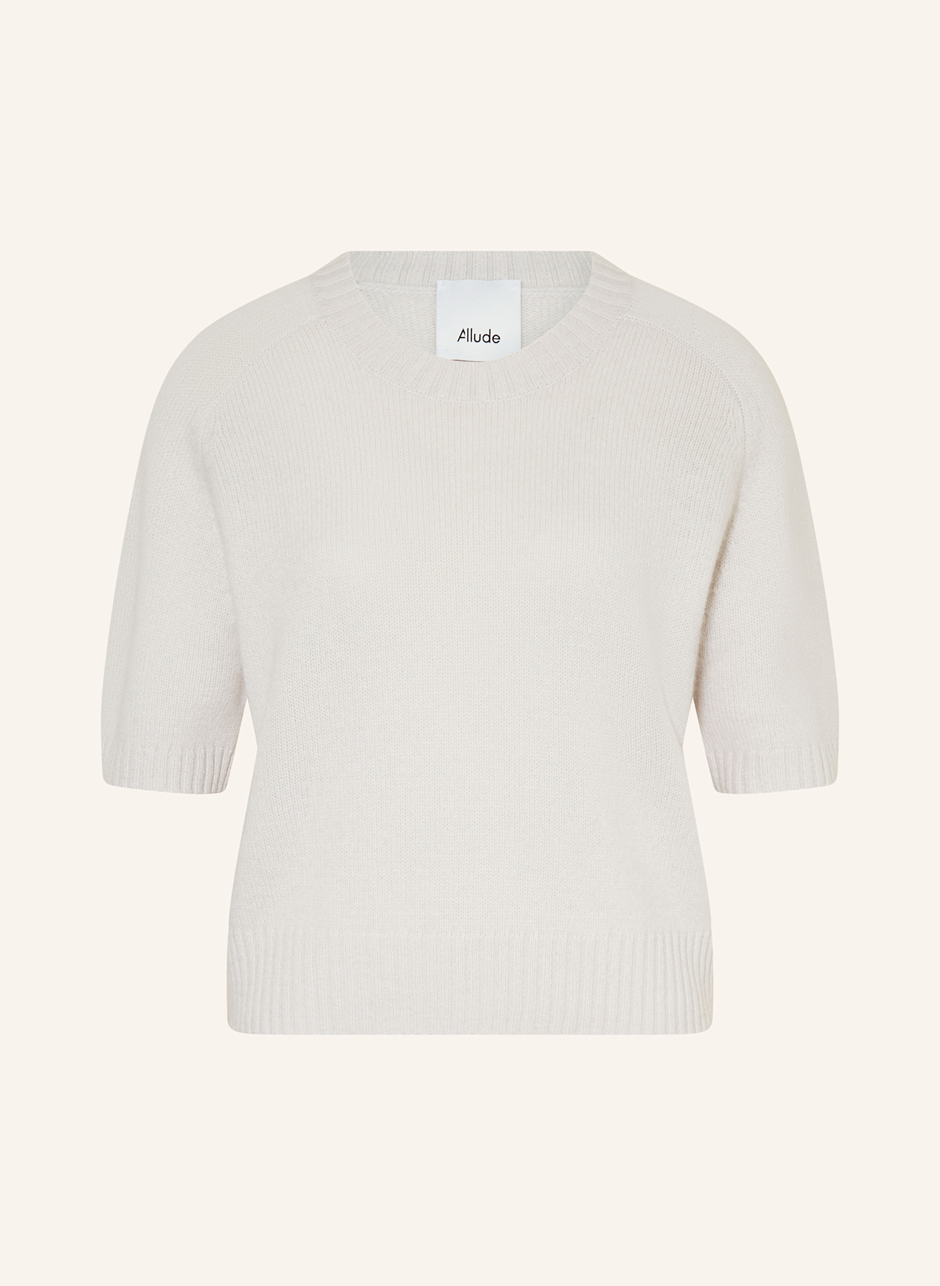 ALLUDE Cashmere-Pullover mit 3/4-Arm: HELLGRAU