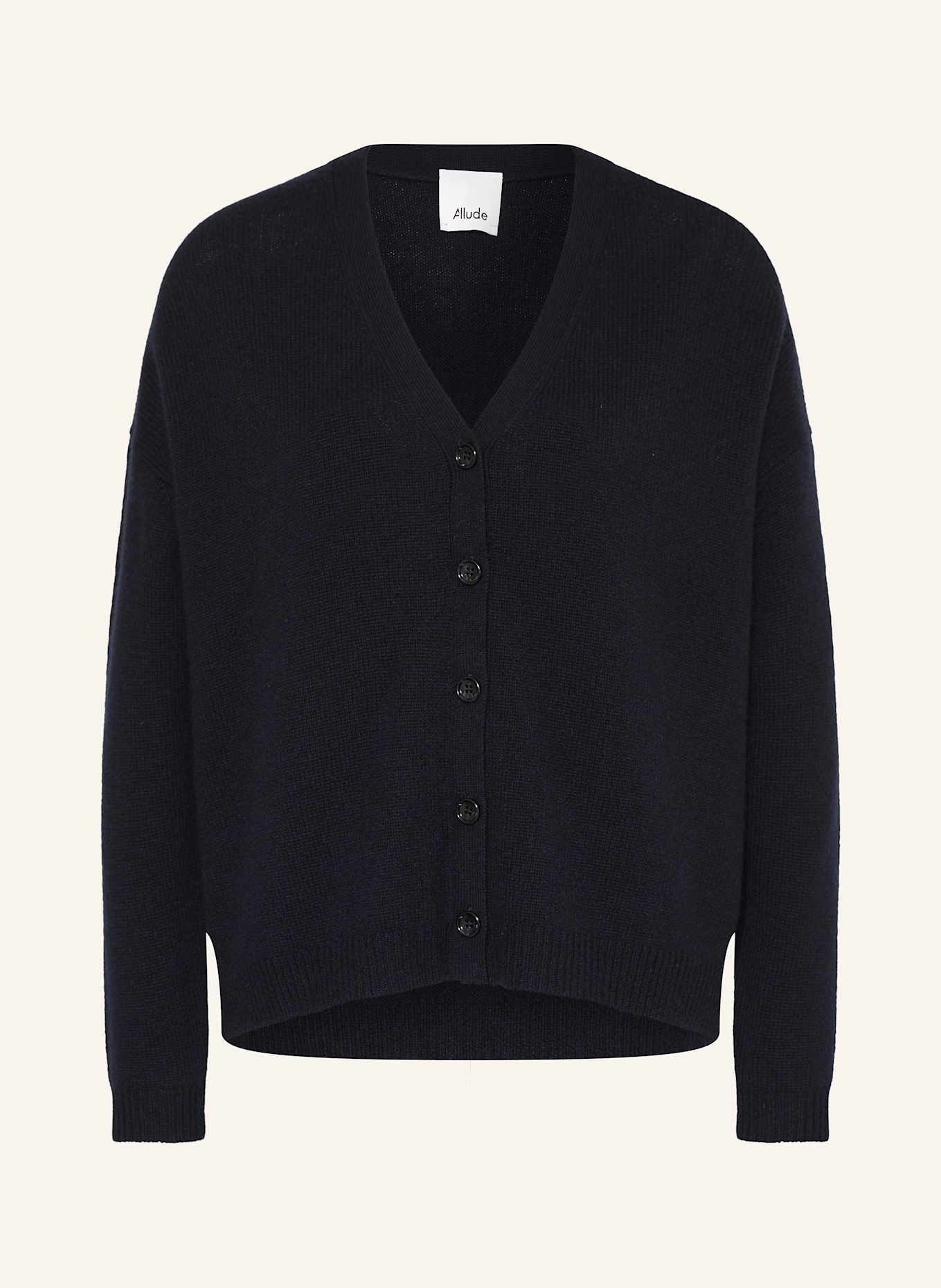 ALLUDE Kardigan z kaszmiru: GRANATOWY