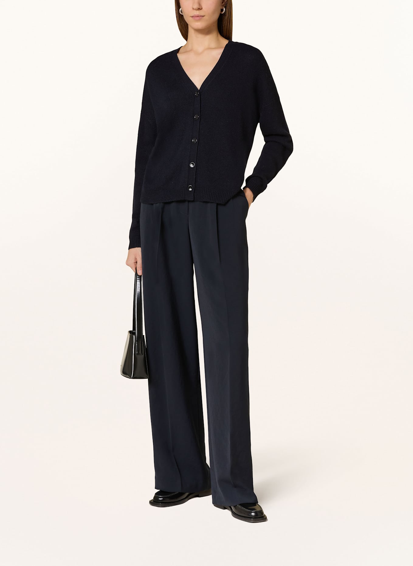 ALLUDE Kardigan z kaszmiru: GRANATOWY