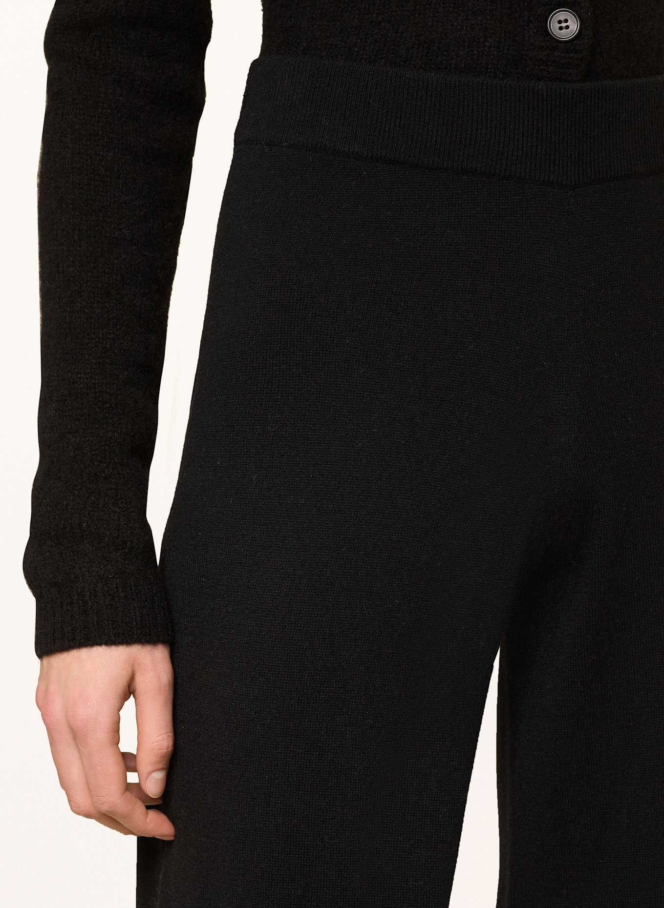 ALLUDE Strickhose mit Cashmere: SCHWARZ