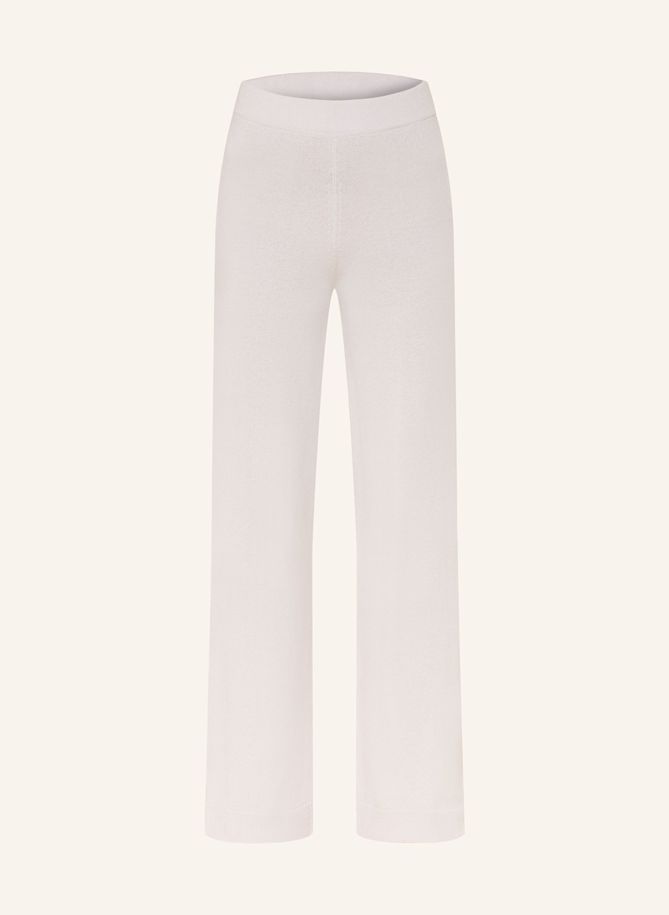 ALLUDE Knit trousers with cashmere: LIGHT GRAY
