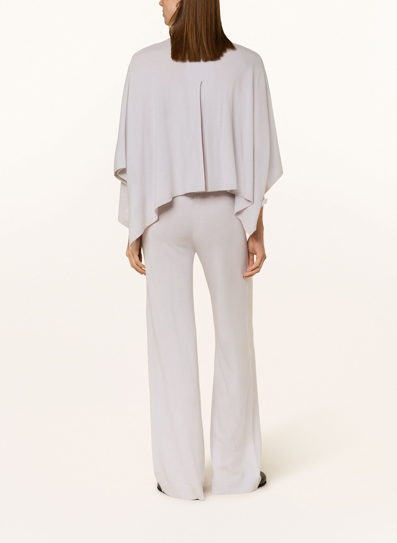 ALLUDE Knit trousers with cashmere: LIGHT GRAY