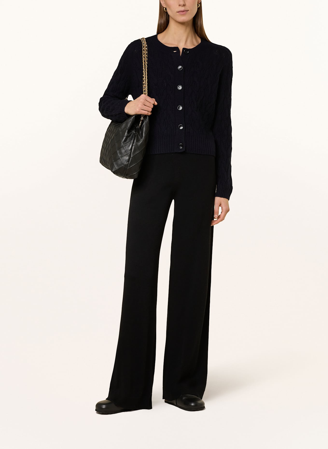 ALLUDE Strickjacke aus Cashmere: DUNKELBLAU