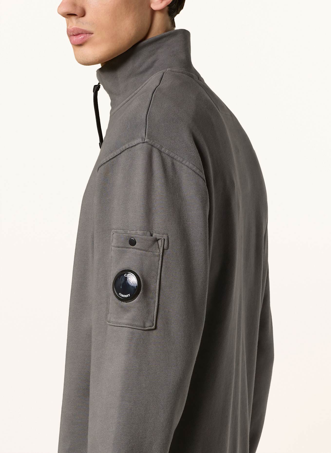 C.P. COMPANY Half-zip sweater, Color: GRAY (Image 4)