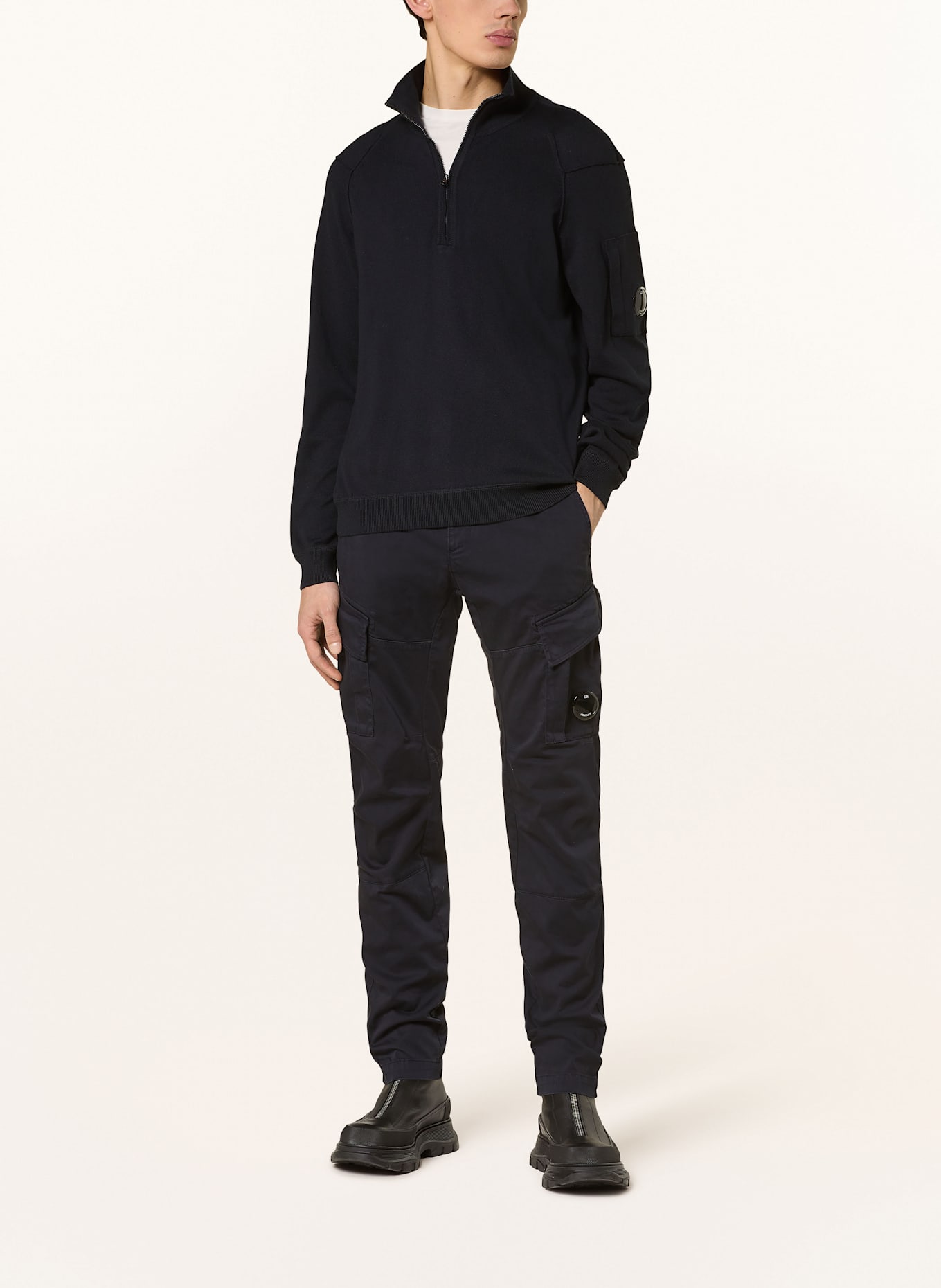 C.P. COMPANY Svetr troyer: TMAVĚ MODRÁ