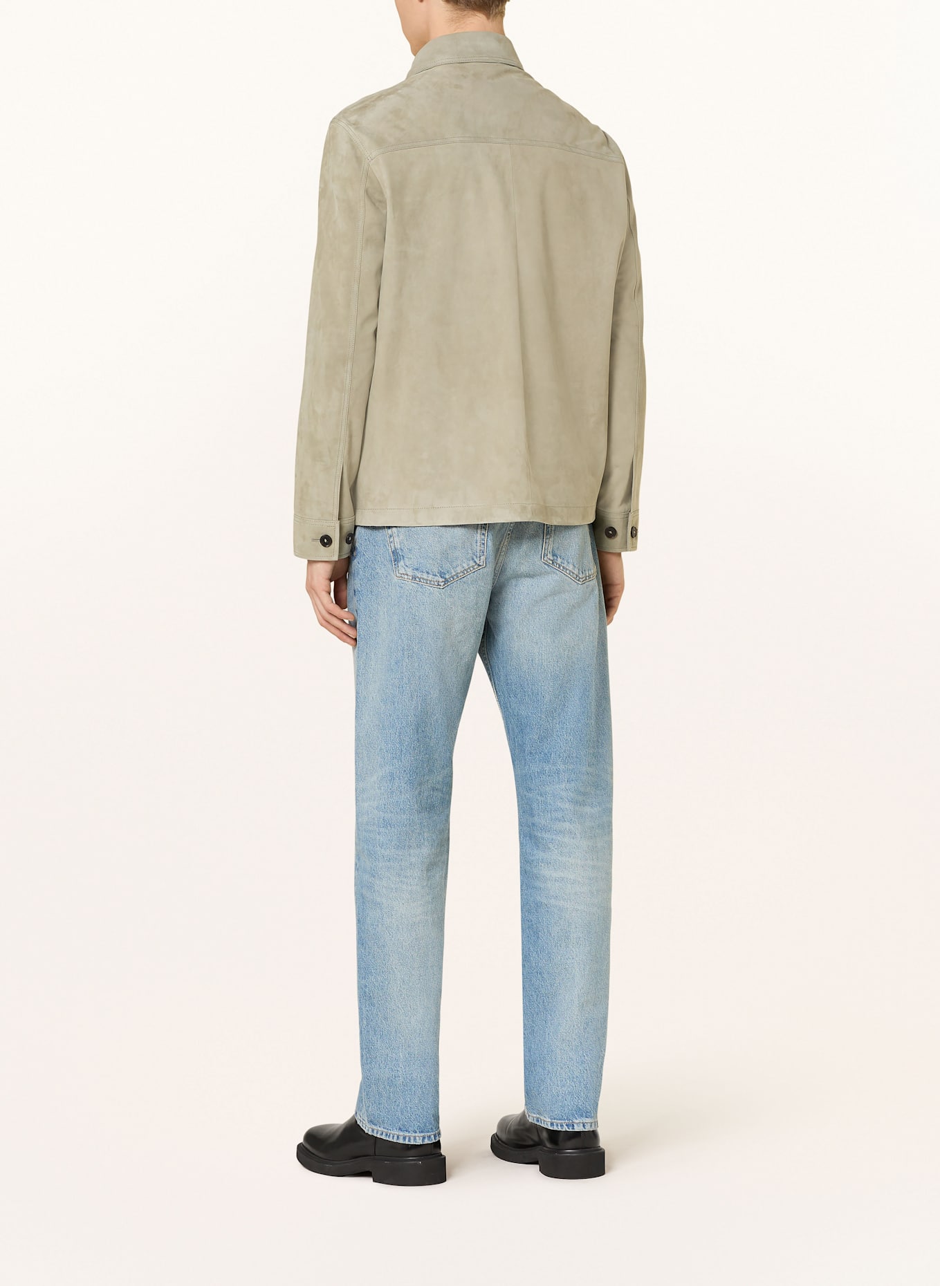 ARMA Leder-Overjacket MEX: HELLGRÜN