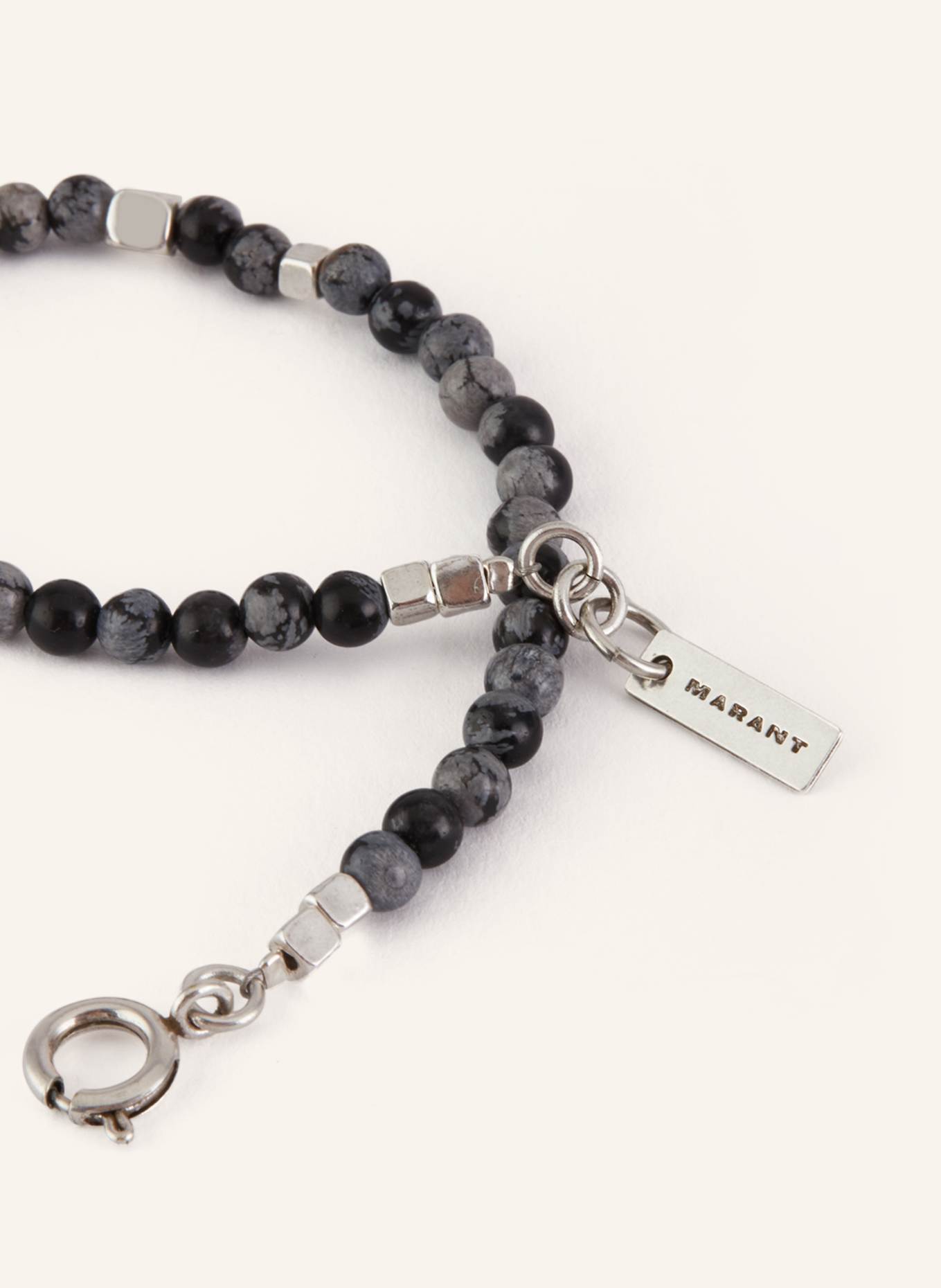 ISABEL MARANT Bransoletka SNOWSTONE: CZARNY / BIAŁY