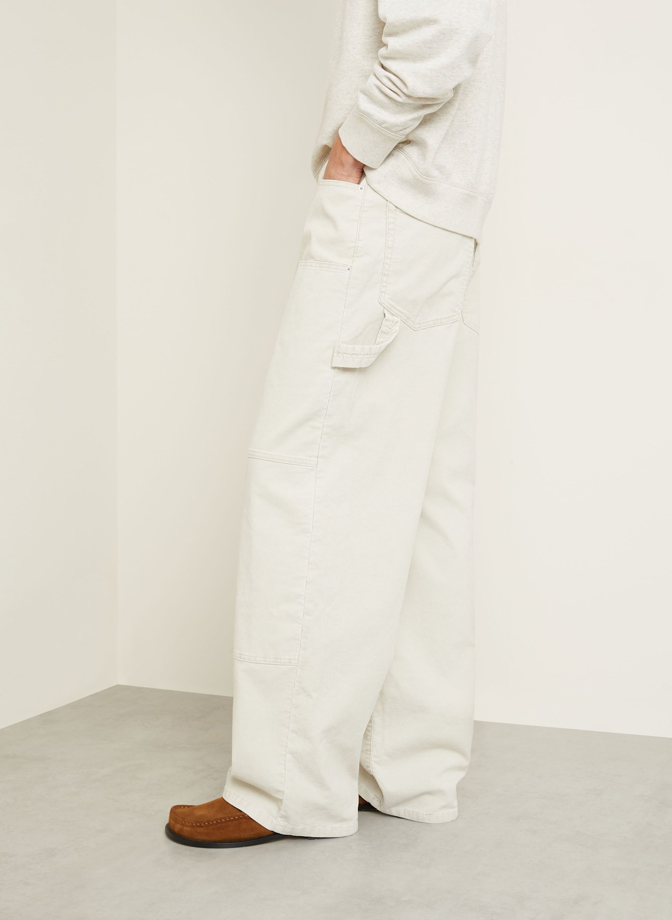 ISABEL MARANT Cordhose LORSON Regular Fit: ECRU