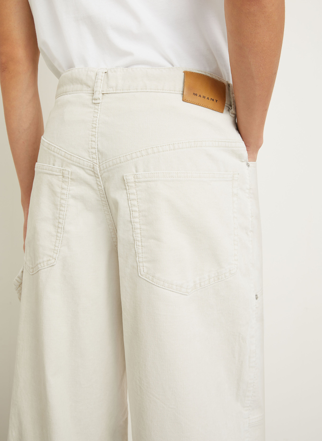 ISABEL MARANT Cordhose LORSON Regular Fit: ECRU