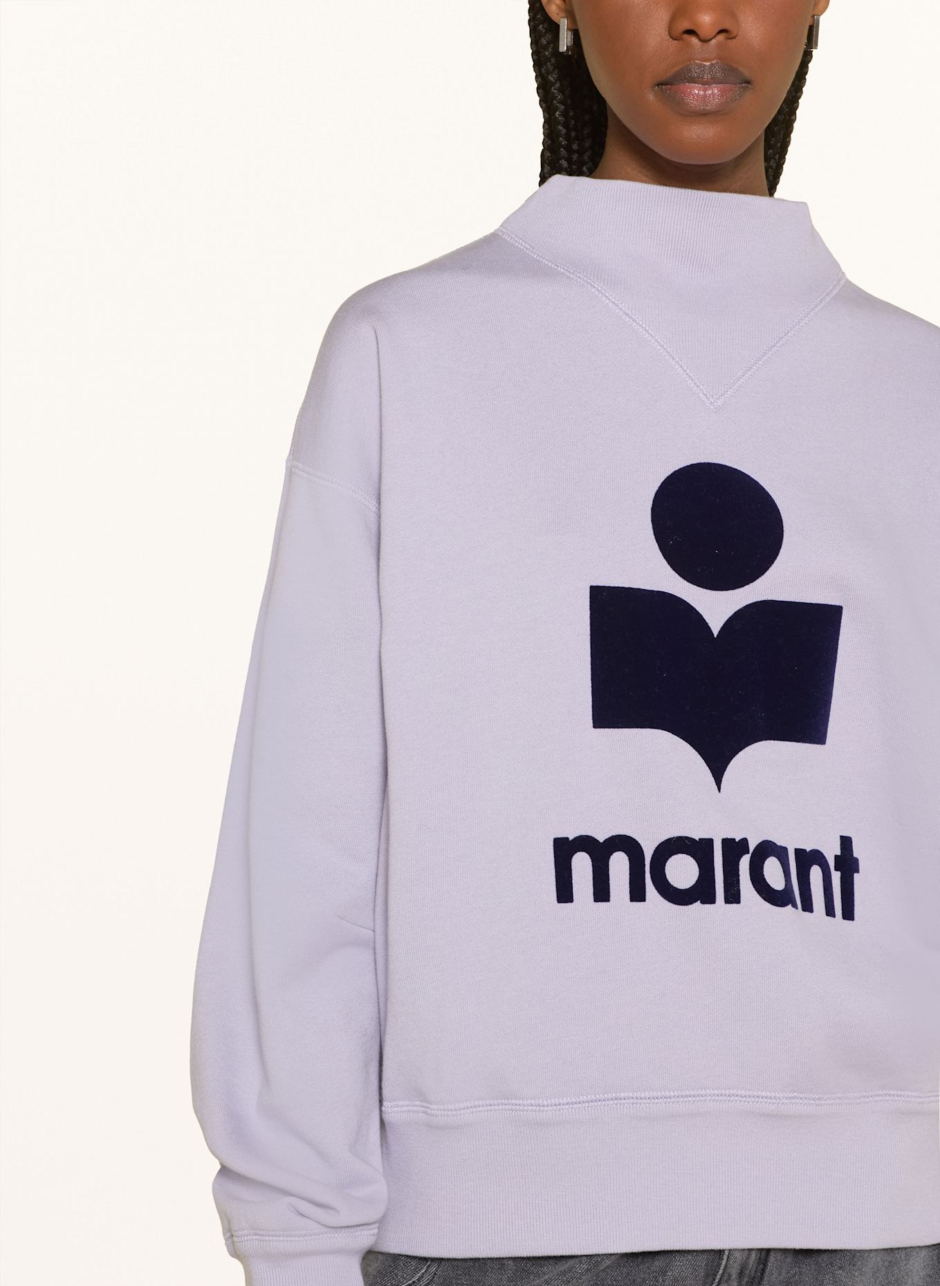 MARANT ÉTOILE Mikina MOBY: SVĚTLE FIALOVÁ / TMAVĚ MODRÁ