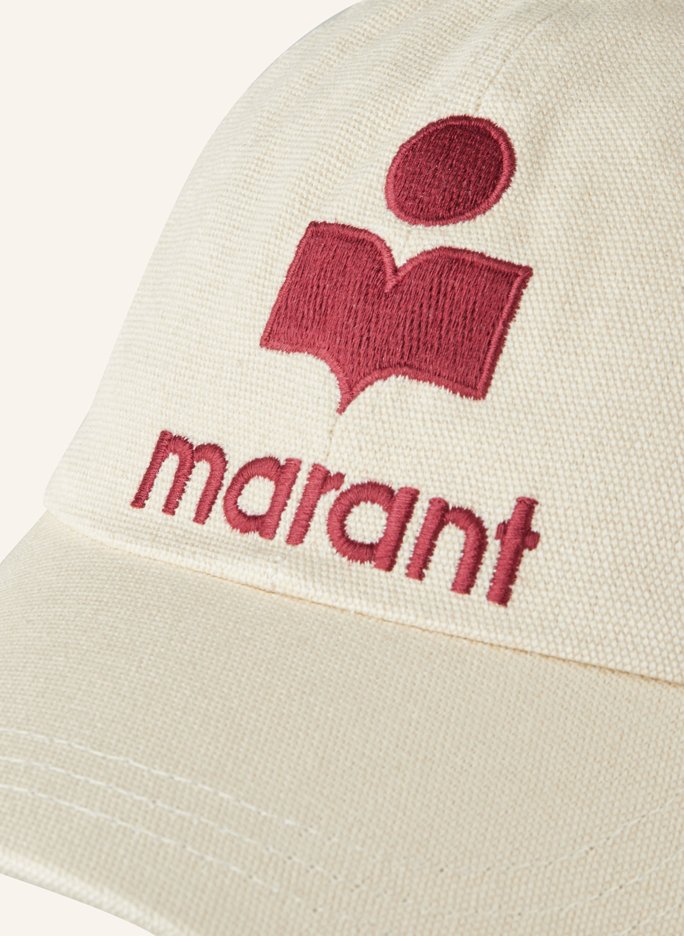 MARANT ÉTOILE Cap TYRON, Farbe: CREME/ DUNKELROT (Bild 4)