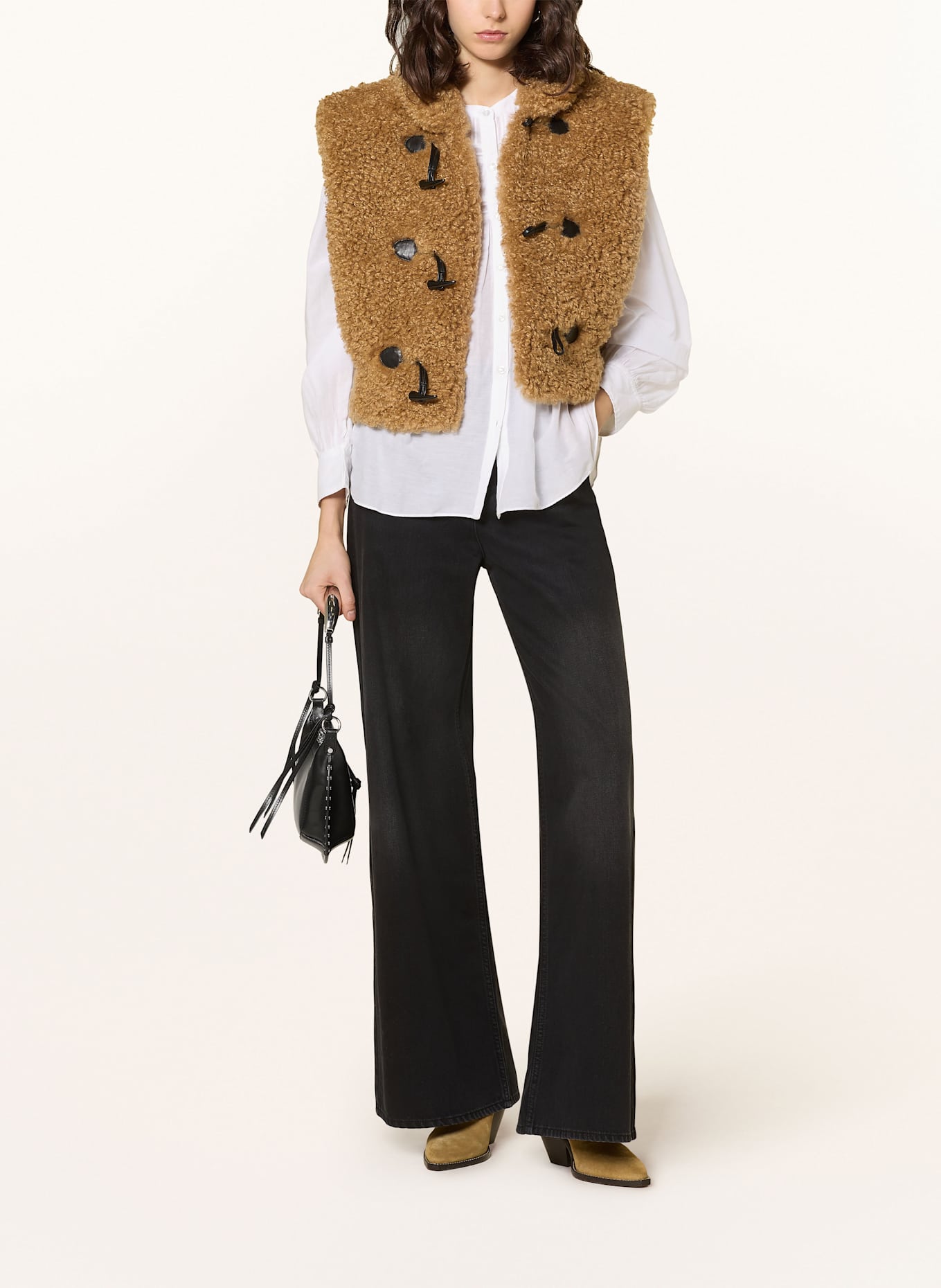 MARANT ÉTOILE Teddyfell-Weste ALISA: CAMEL