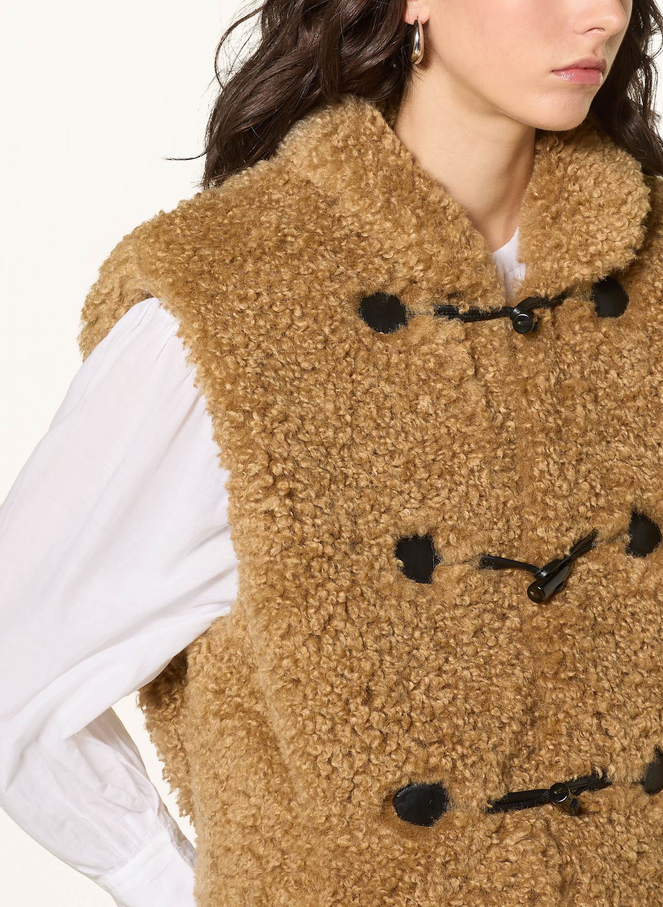 MARANT ÉTOILE Teddyfell-Weste ALISA: CAMEL