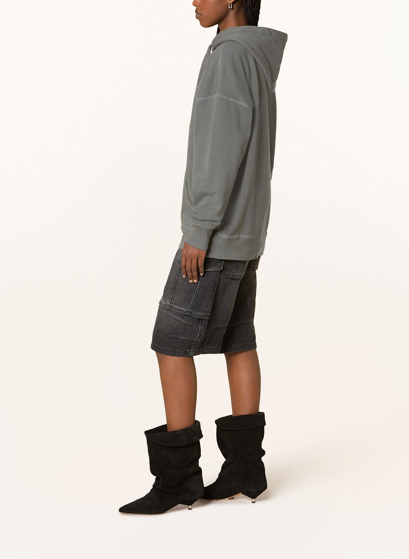 MARANT ÉTOILE Hoodie MANSEL: GRAU / DUNKELGRAU