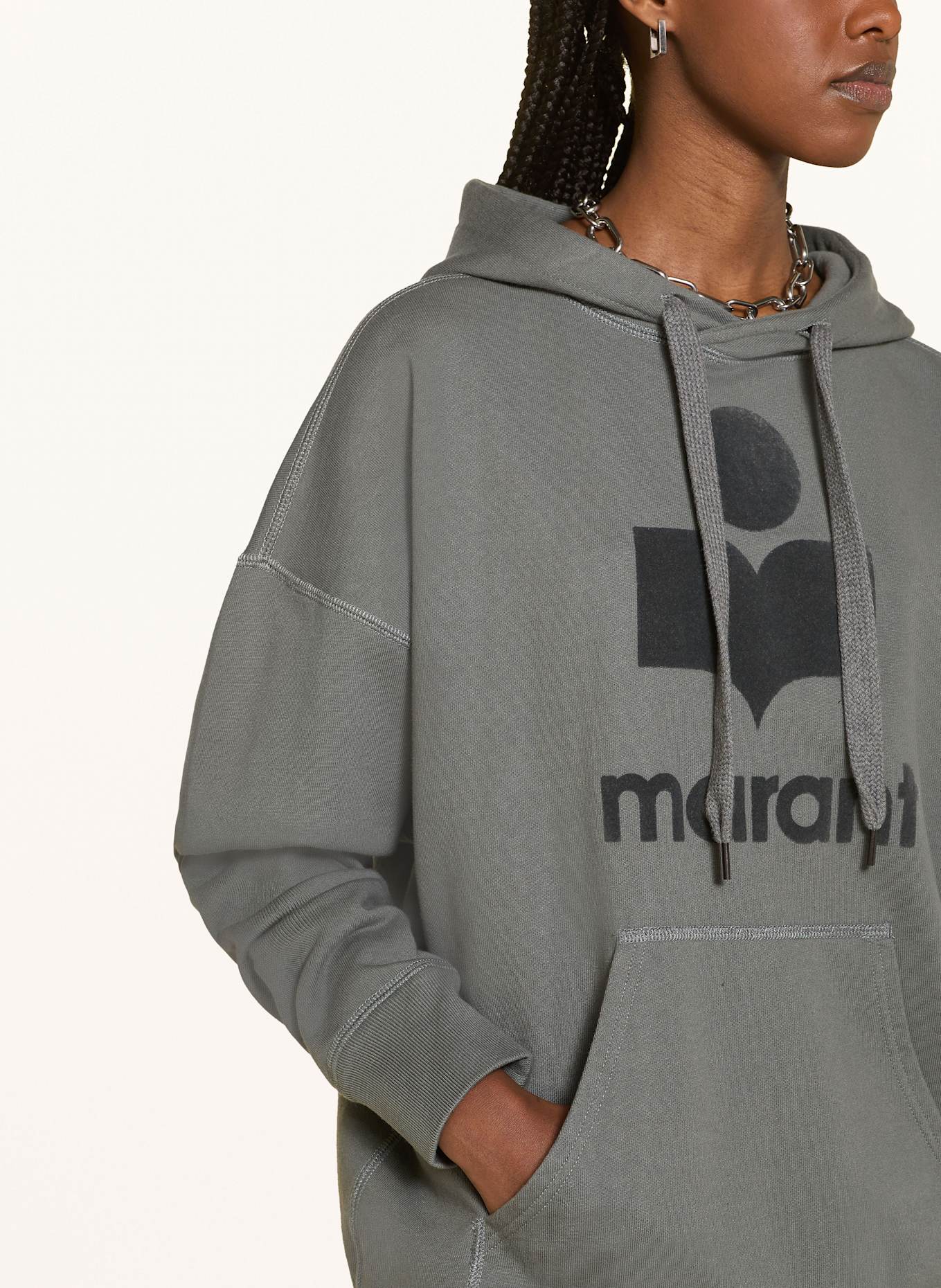 MARANT ÉTOILE Hoodie MANSEL: GRAU / DUNKELGRAU