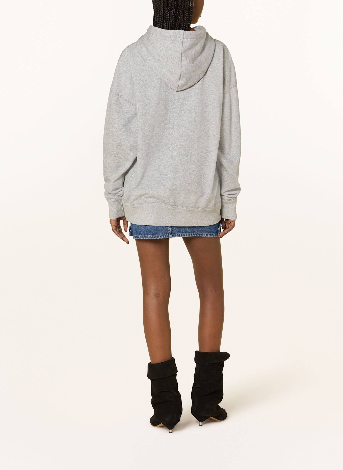 MARANT ÉTOILE Hoodie MANSEL: HELLGRAU / DUNKELROT