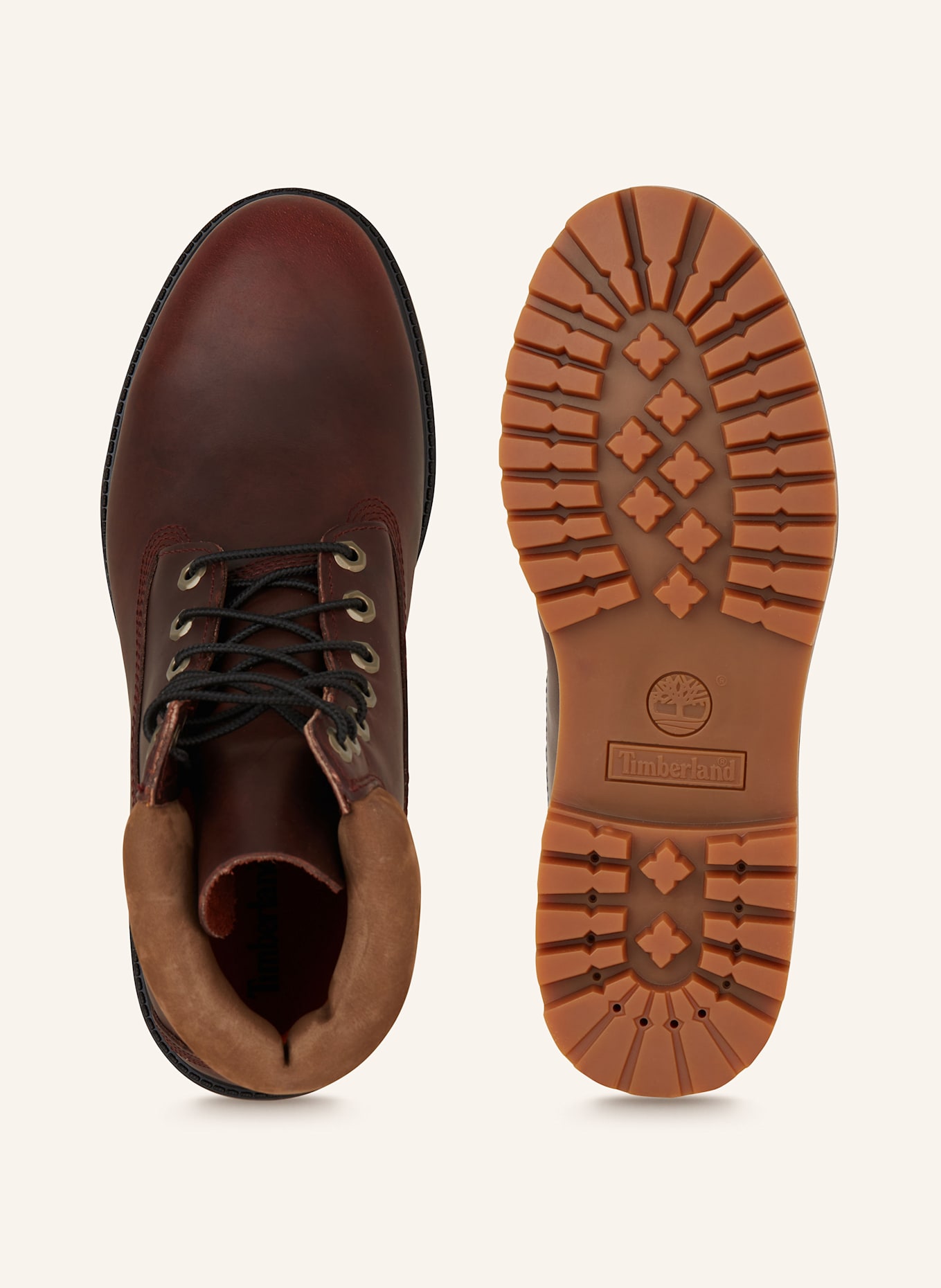 Timberland PREMIUM 6 INCH lace up boots in dark red