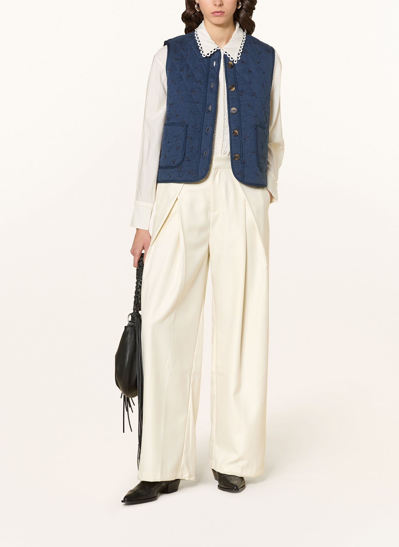 lollys laundry Wide leg trousers ZOLALL, Color: CREAM (Image 2)