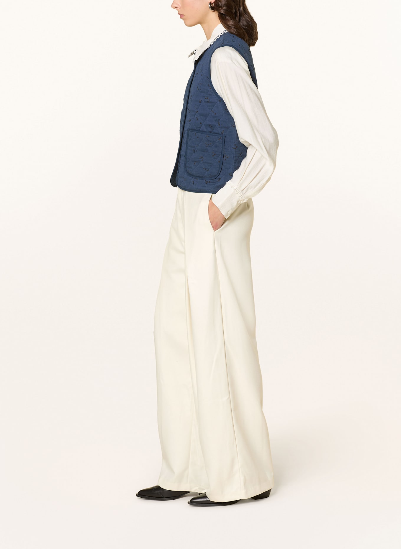 lollys laundry Wide leg trousers ZOLALL, Color: CREAM (Image 4)