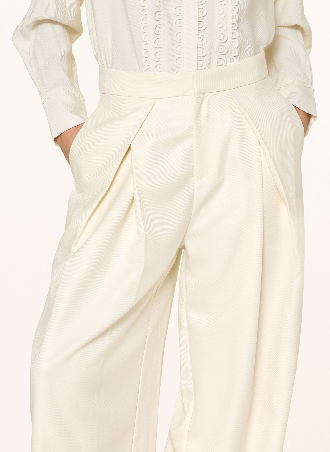 lollys laundry Wide leg trousers ZOLALL, Color: CREAM (Image 5)