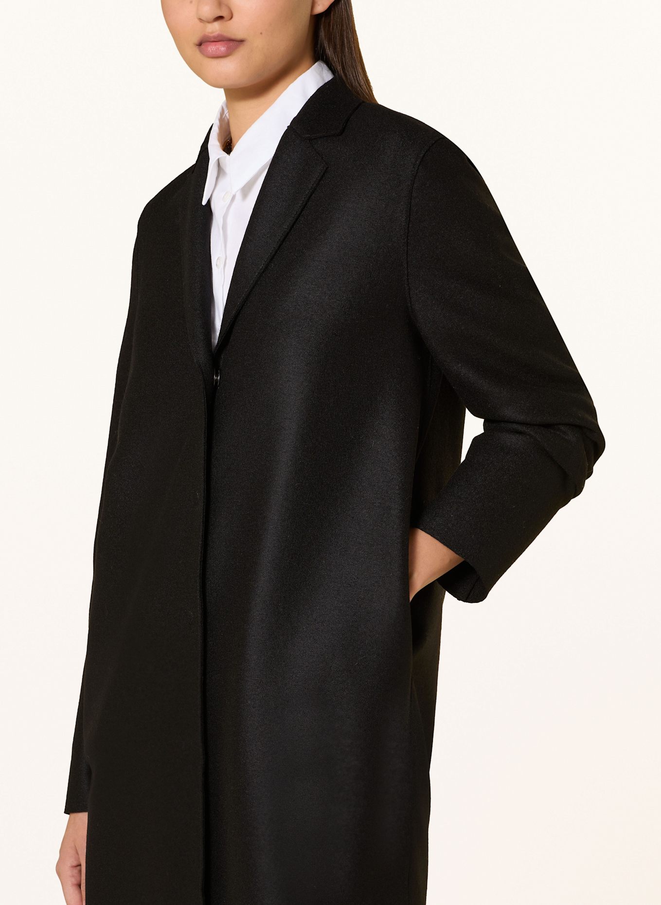 HARRIS WHARF LONDON Wollmantel : SCHWARZ