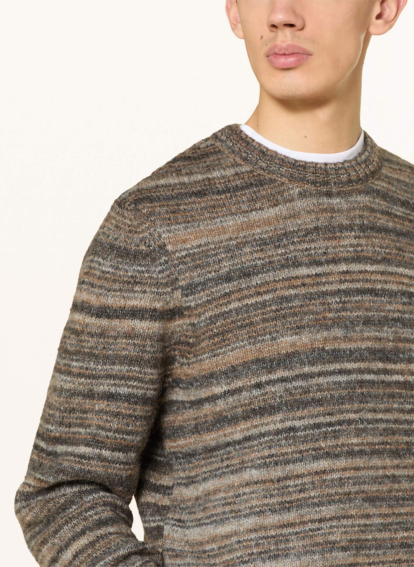 Barbour Pullover PATELEY: BRAUN / DUNKELBRAUN / TAUPE