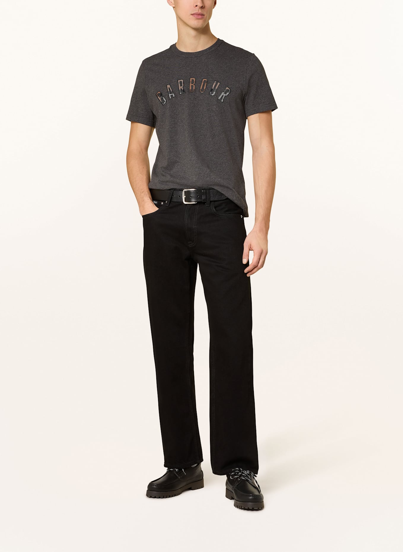 Barbour T-shirt ANCROFT: CZIEMNOSZARY