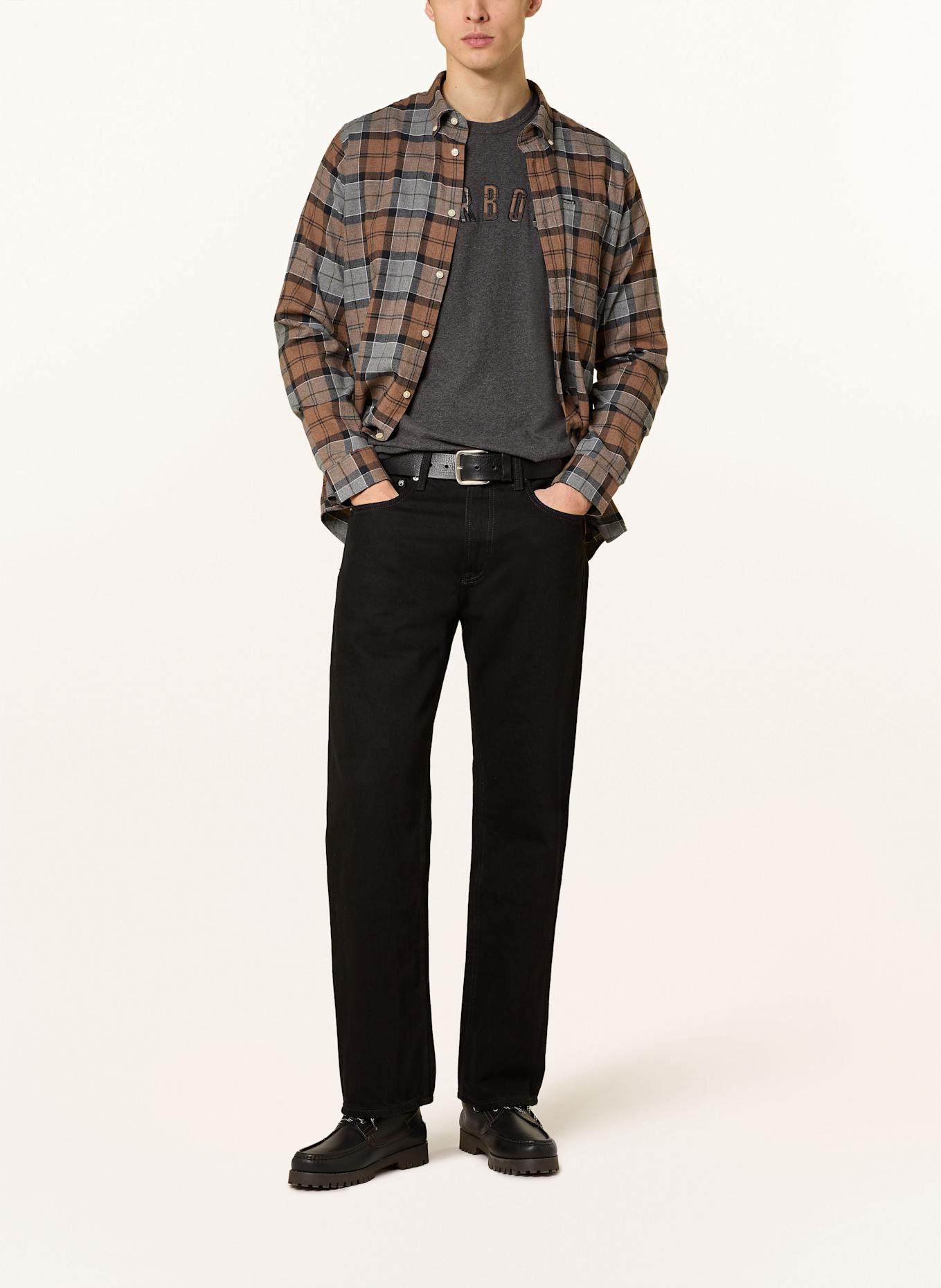 Barbour T-shirt ANCROFT: CZIEMNOSZARY