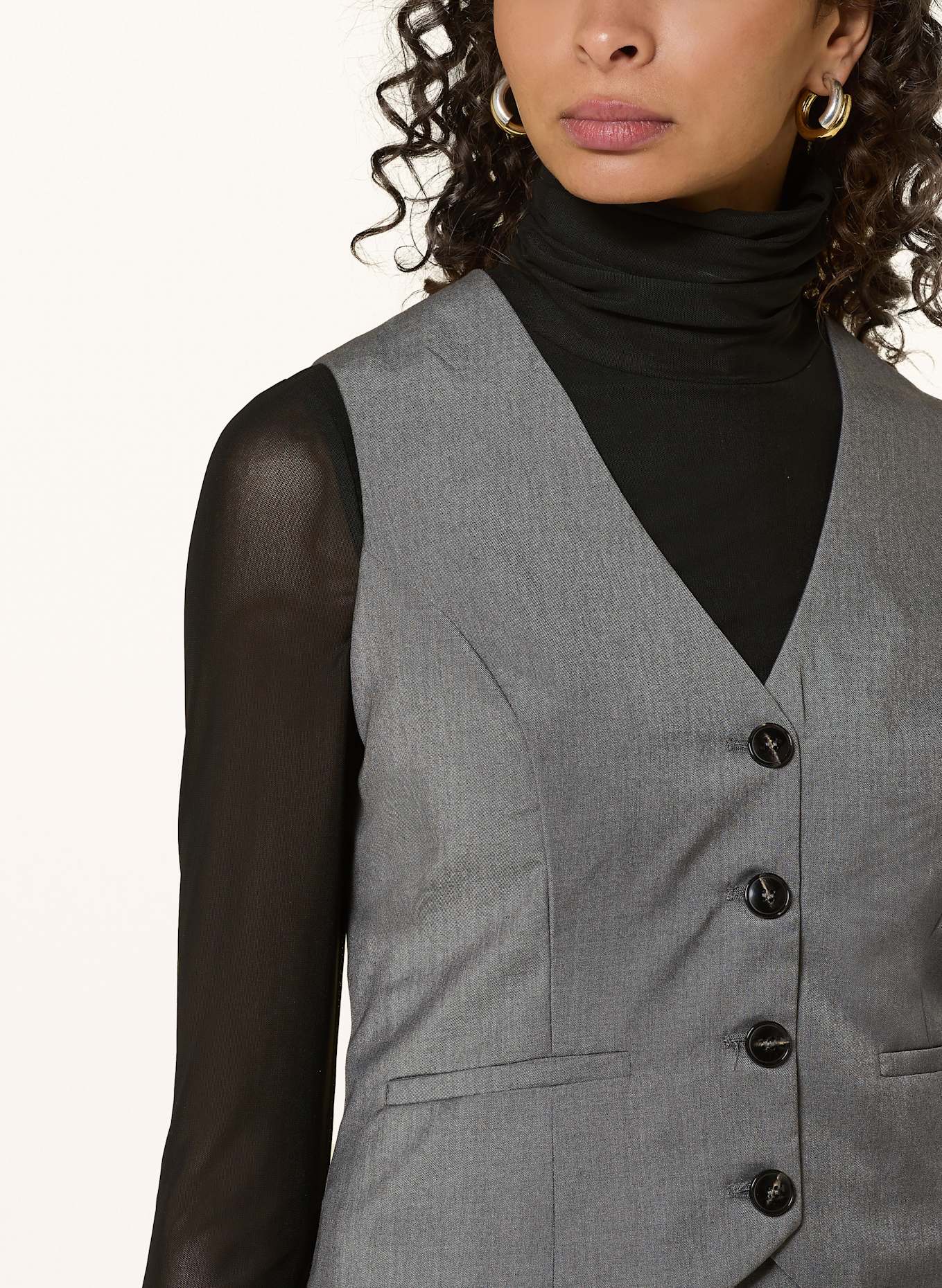 NEO NOIR Blazer vest VENDETTA: DARK GRAY