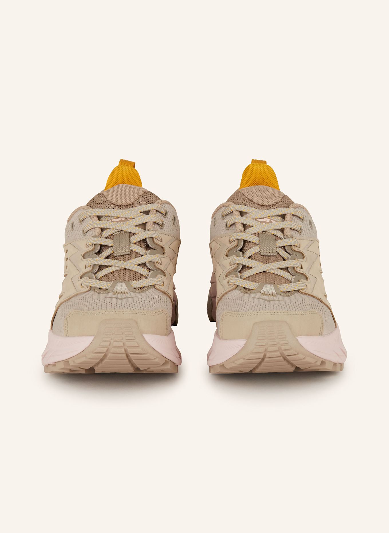 HOKA ANACAPA 2 LOW hiking shoes: BEIGE / LIGHT PINK