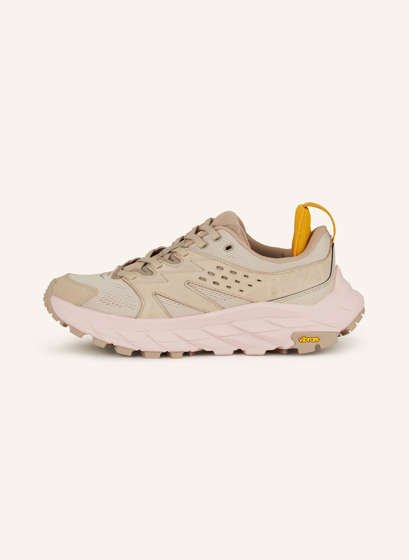 HOKA ANACAPA 2 LOW hiking shoes: BEIGE / LIGHT PINK
