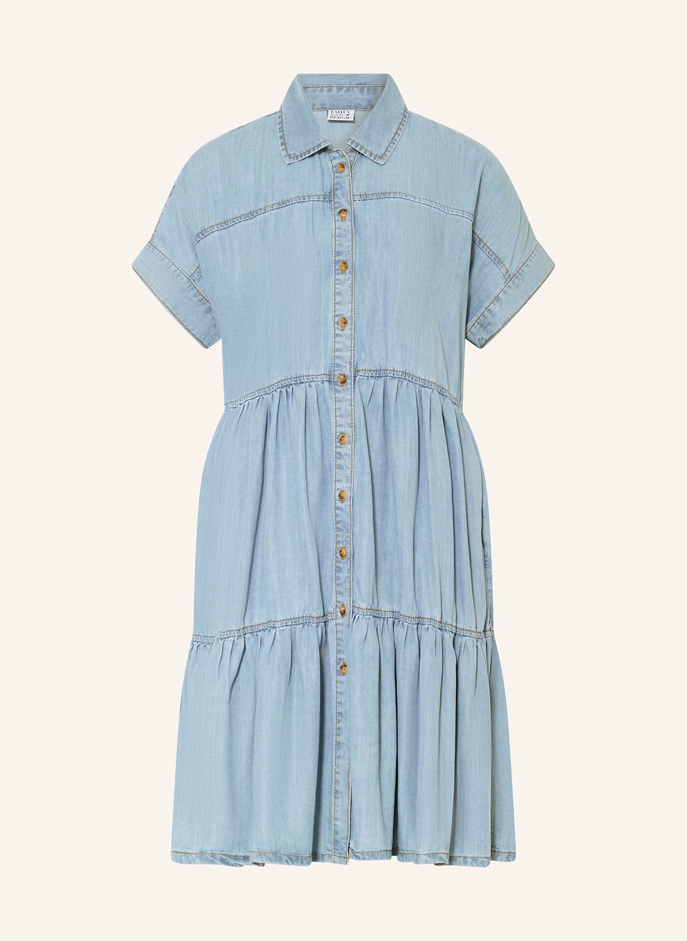 Emily VAN DEN BERGH Hemdblusenkleid in Jeansoptik: 610 light denim