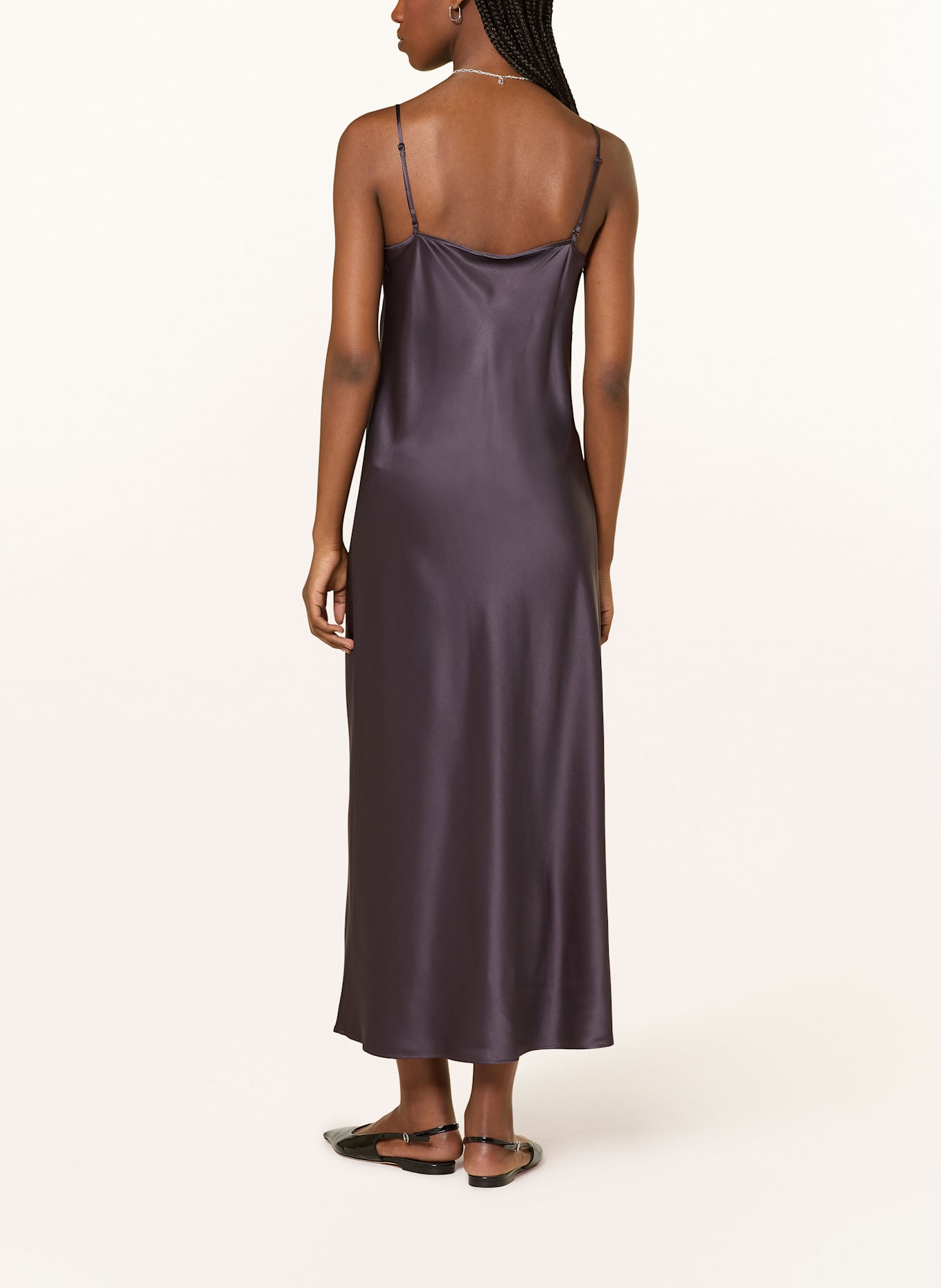 JOSEPH Silk dress CLEA: DARK PURPLE