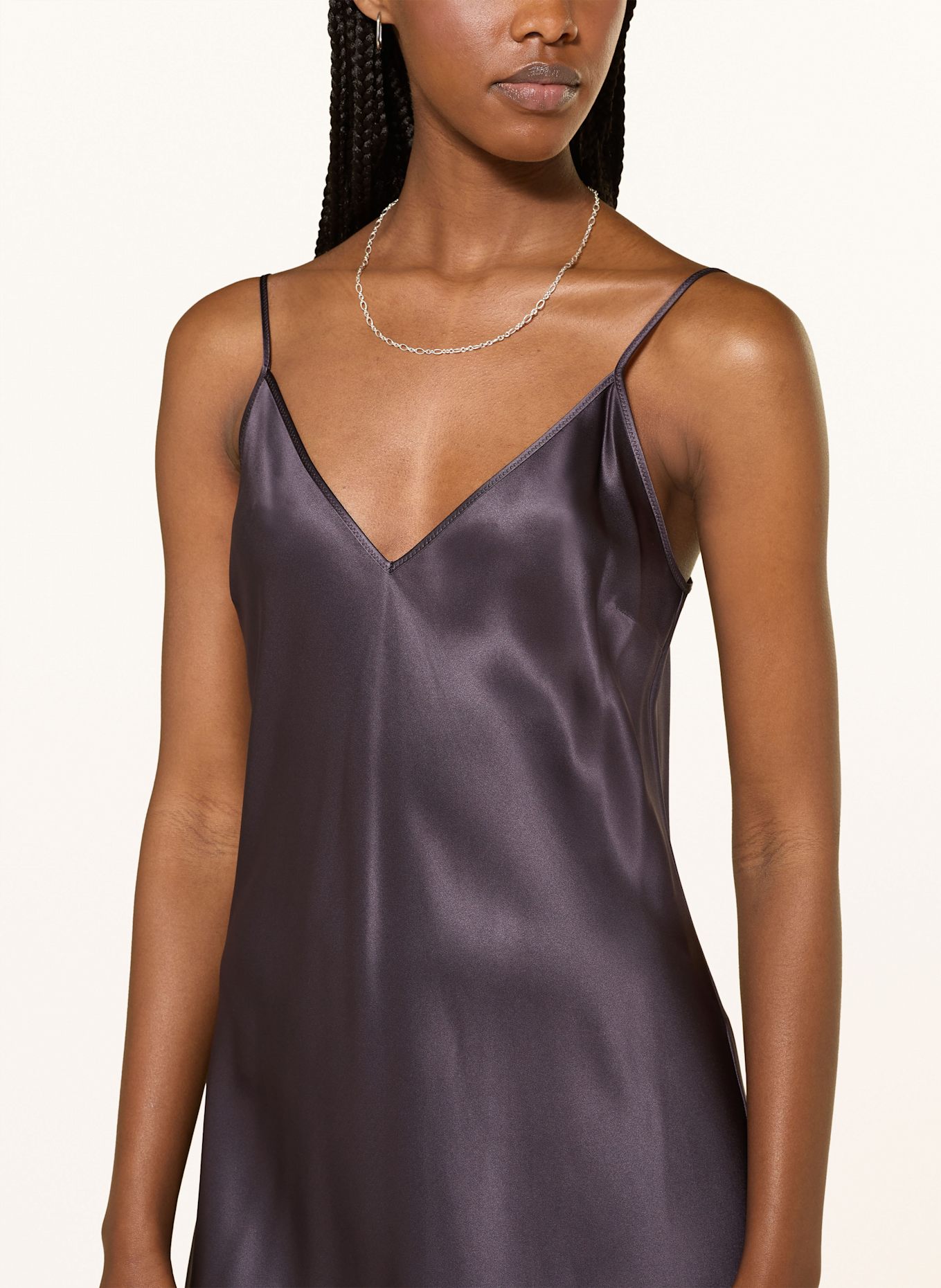 JOSEPH Silk dress CLEA: DARK PURPLE