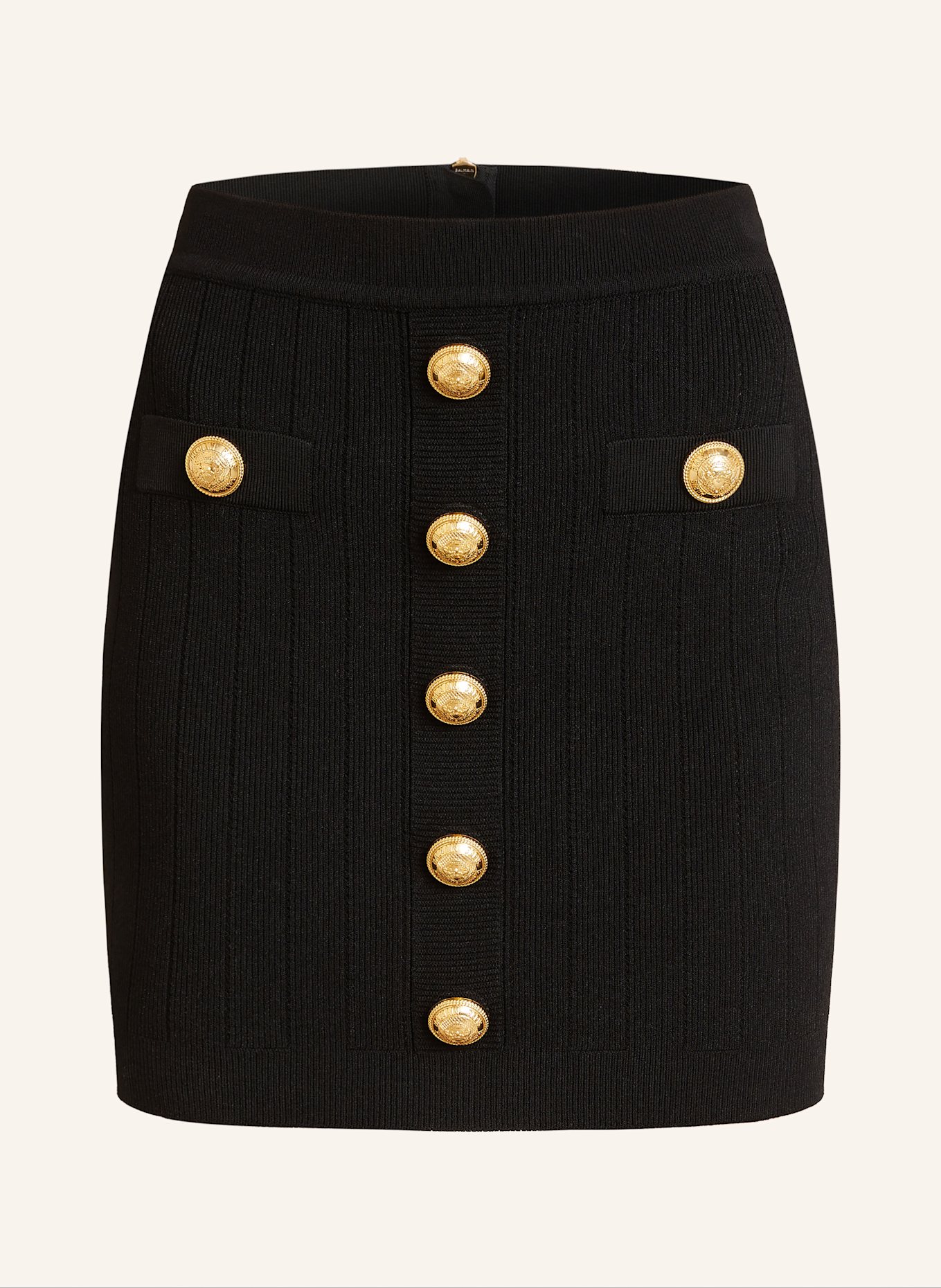 BALMAIN Strickrock mit Glitzergarn, Farbe: SCHWARZ (Bild 1)