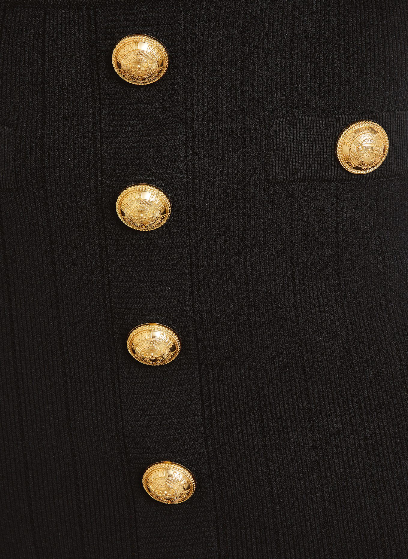 BALMAIN Strickrock mit Glitzergarn, Farbe: SCHWARZ (Bild 6)
