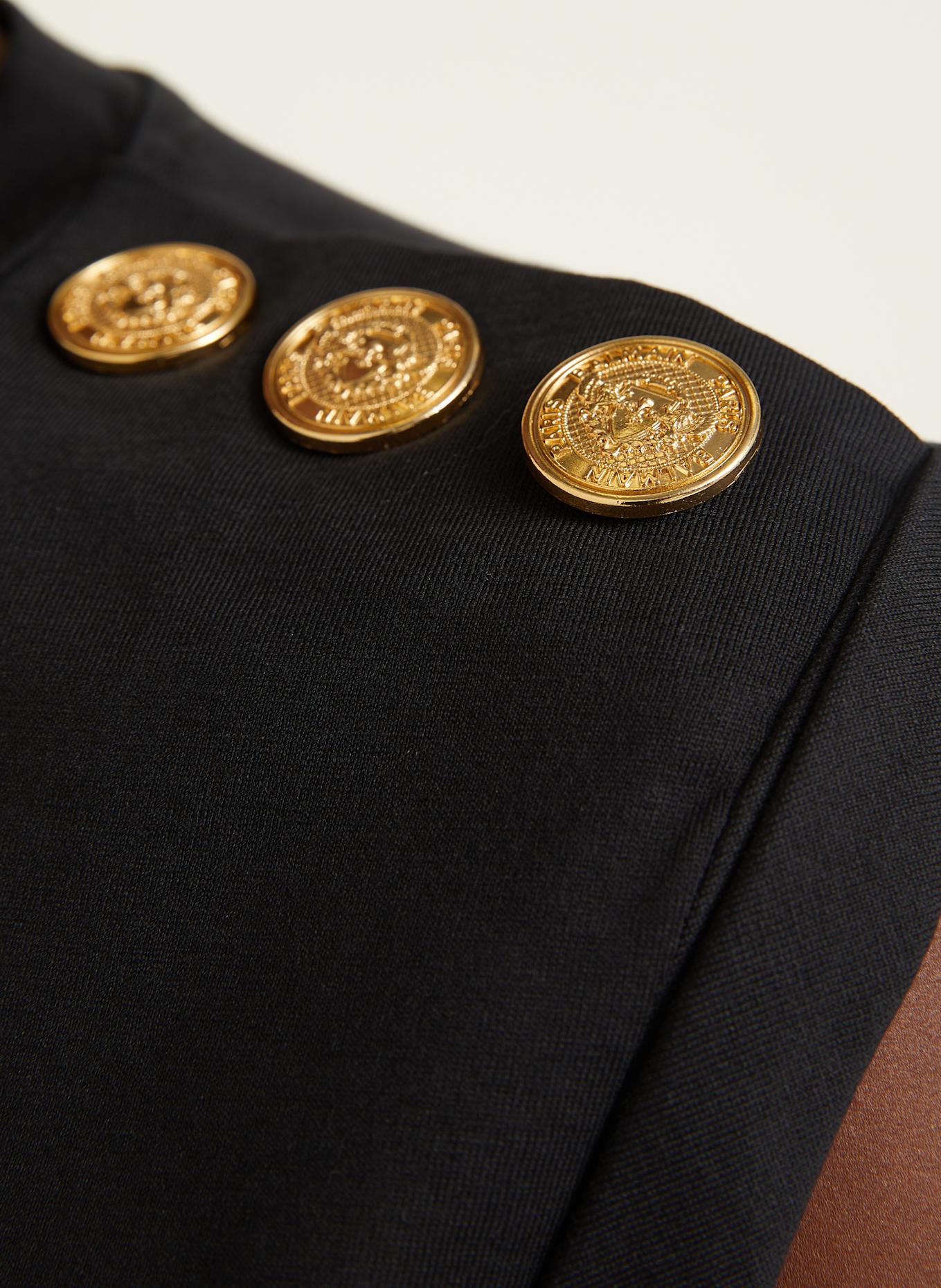 BALMAIN Top: BLACK / WHITE