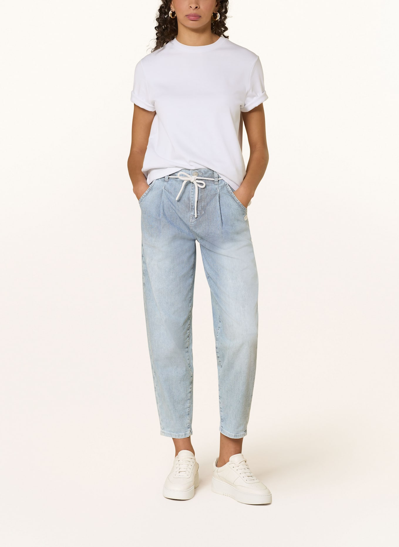 GANG Mom jeans 94SILVIA: 7595 washed down stripes
