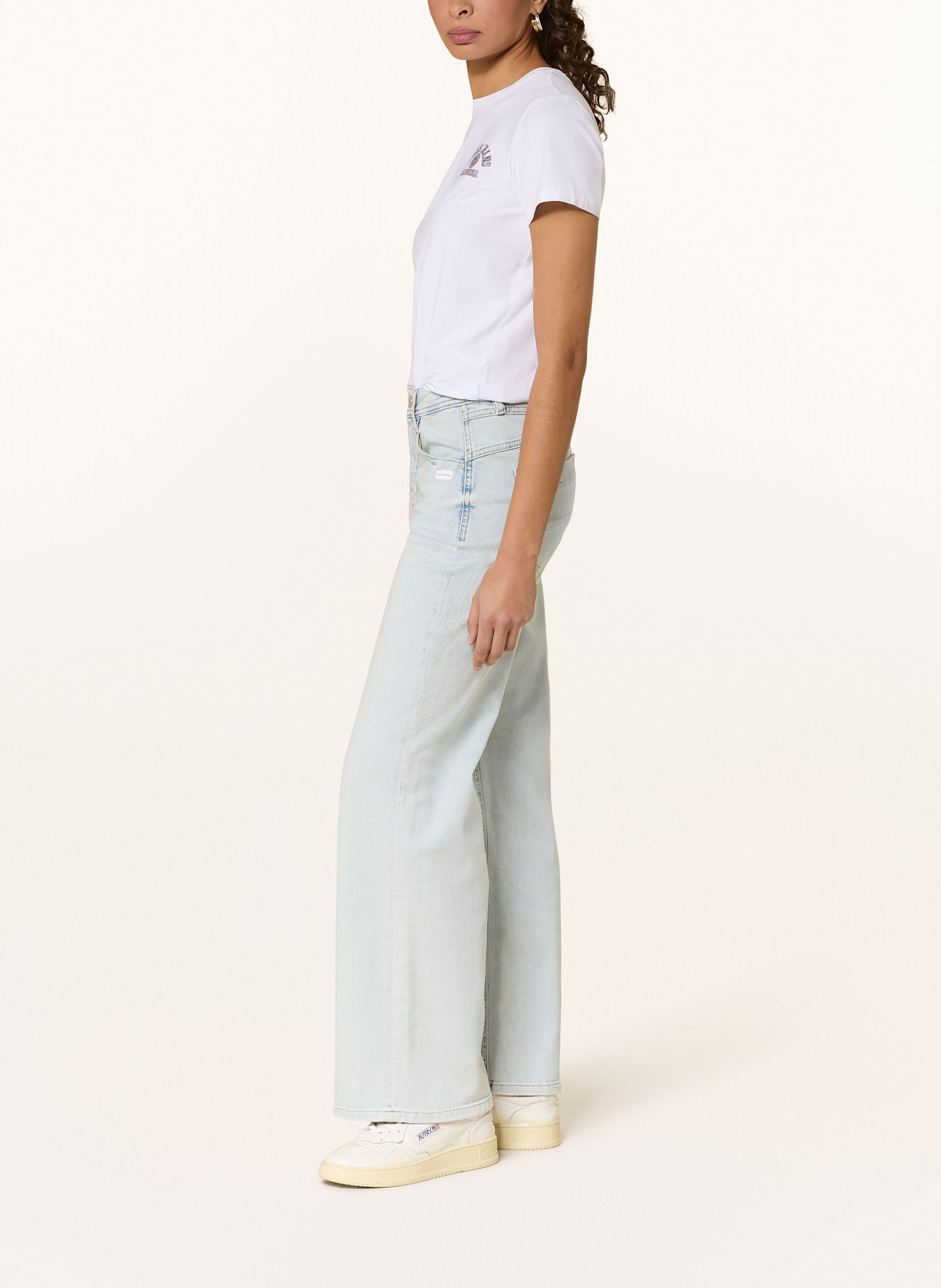GANG Wide Leg džíny 94AMELIE WIDE: 7370 beach used blue