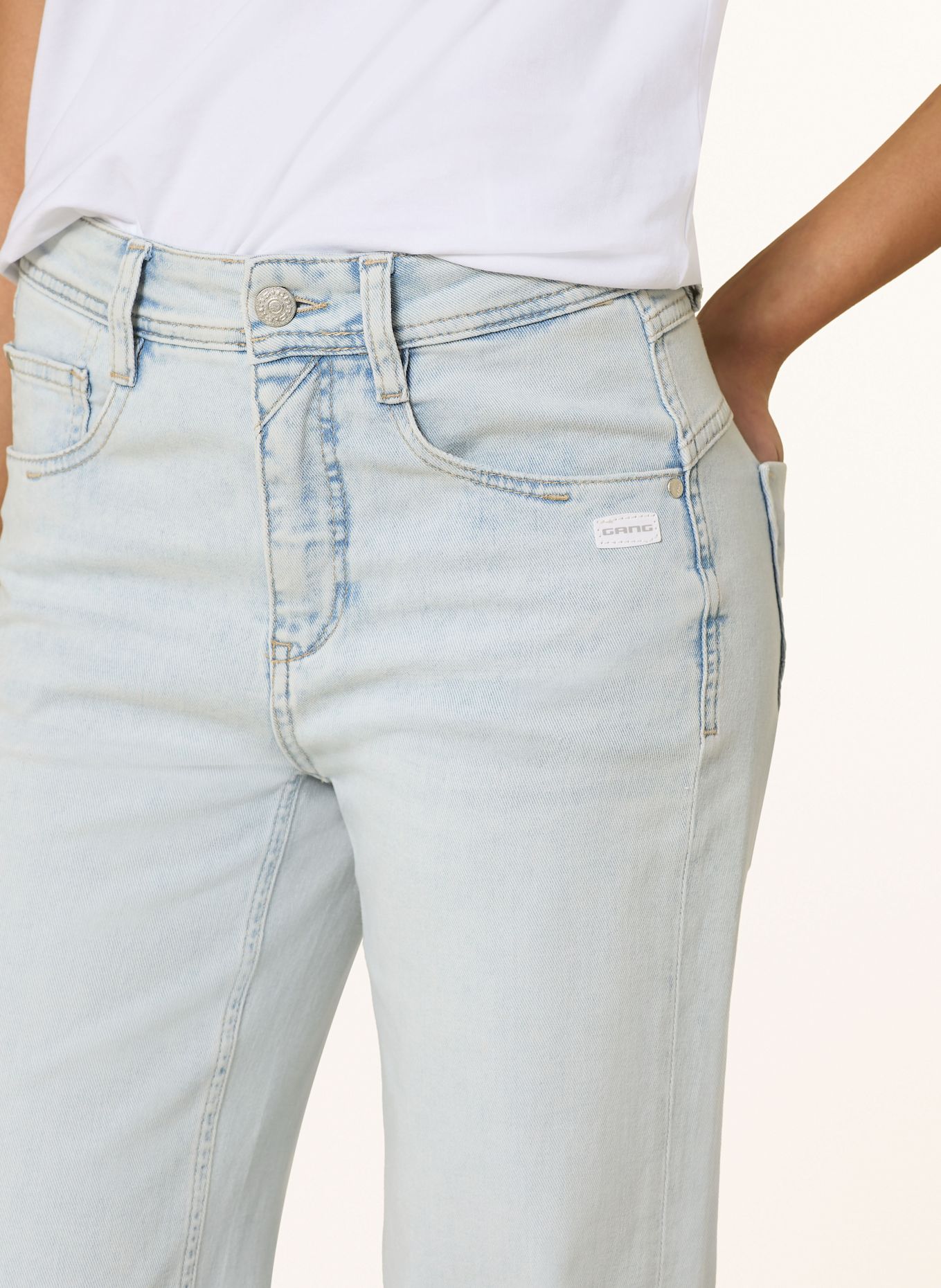 GANG Wide Leg džíny 94AMELIE WIDE: 7370 beach used blue