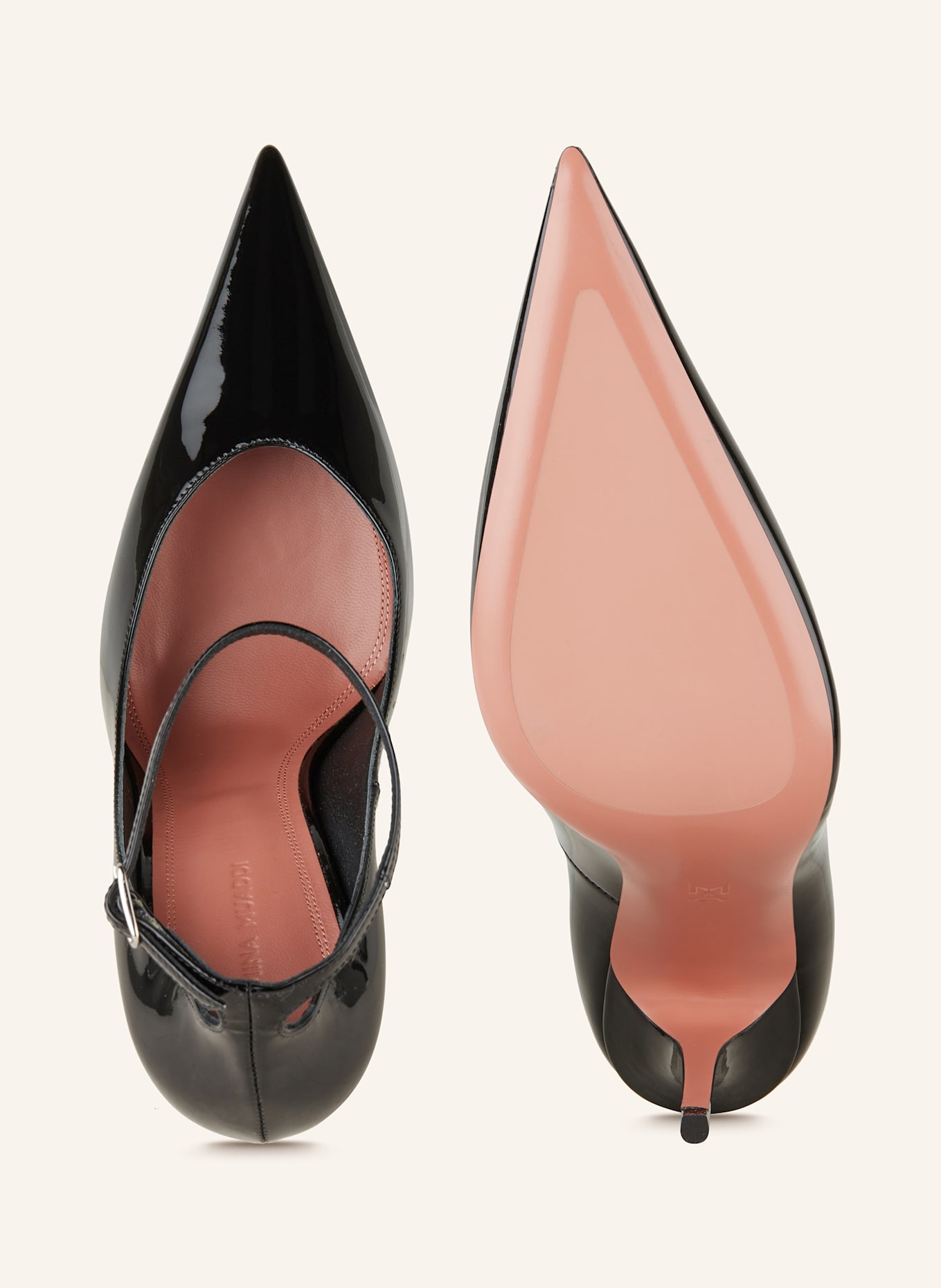 AMINA MUADDI Slingback pumps: BLACK