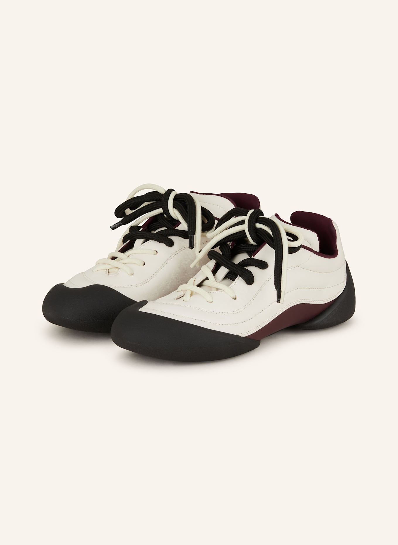 McQUEEN Sneaker: WEISS/ DUNKELROT