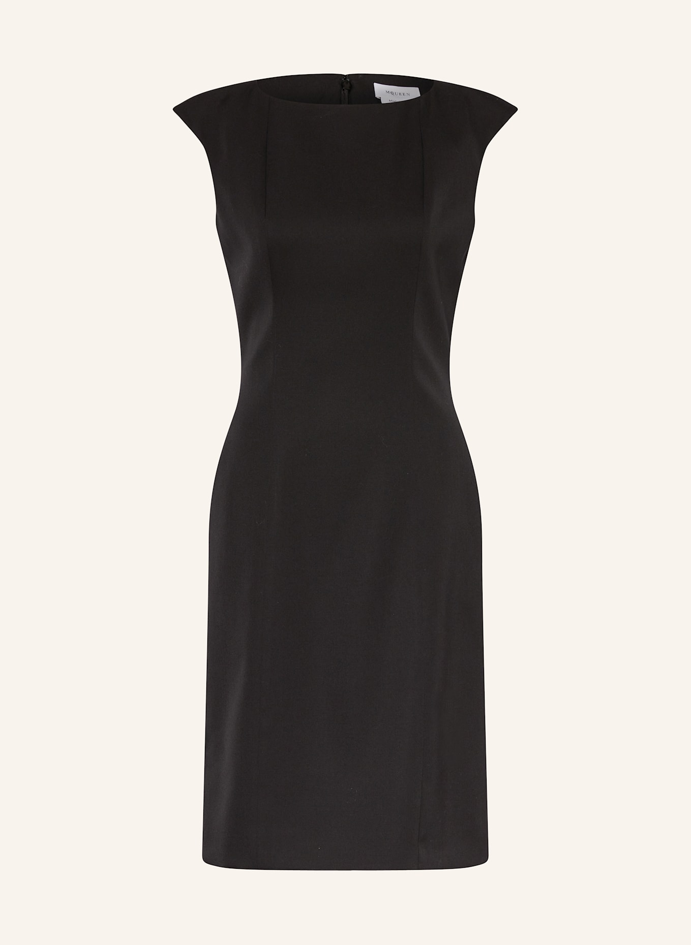 McQUEEN Sheath dress: BLACK