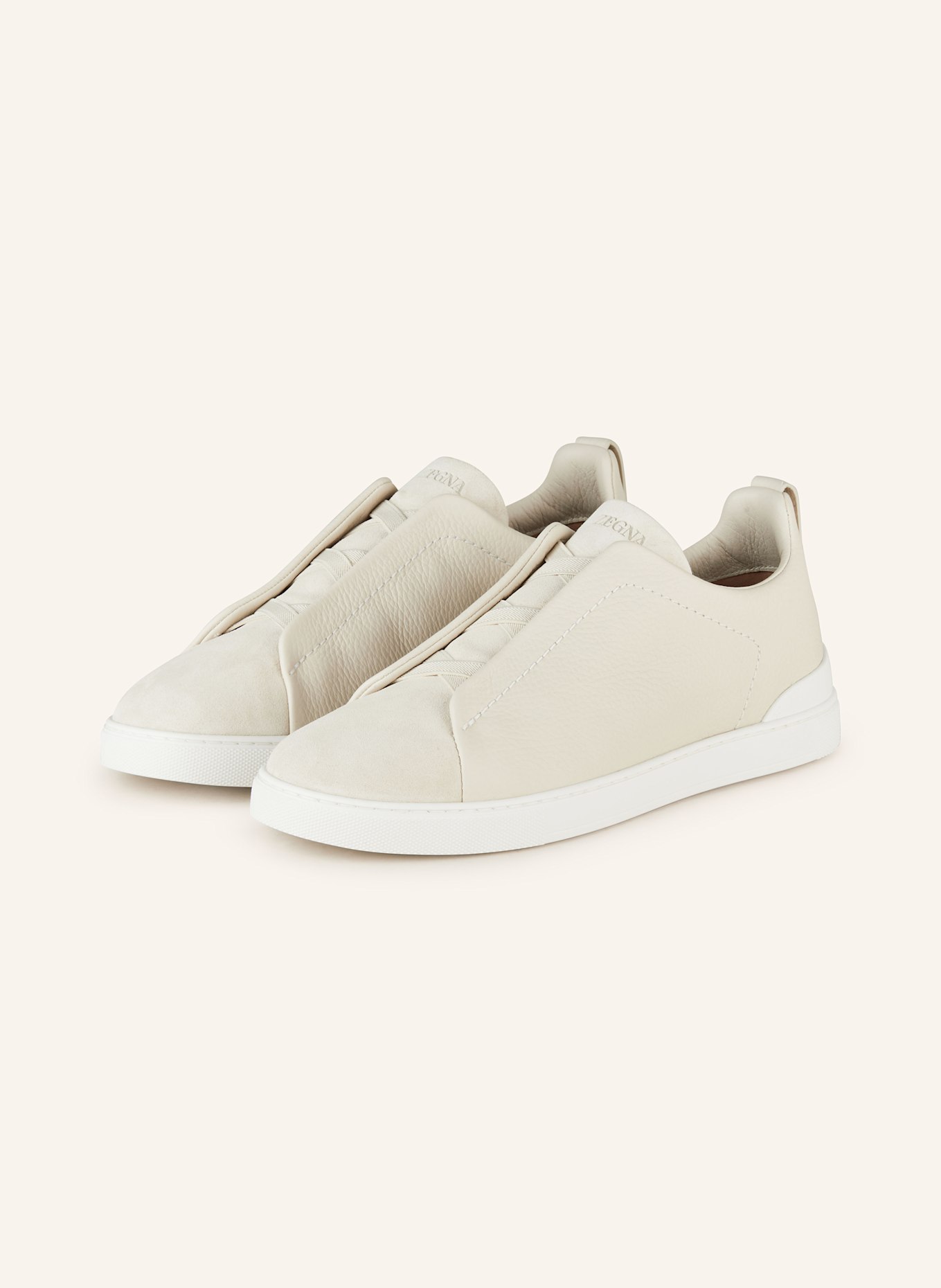 ZEGNA Baskets slip-on TRIPLE STITCH: CRÈME