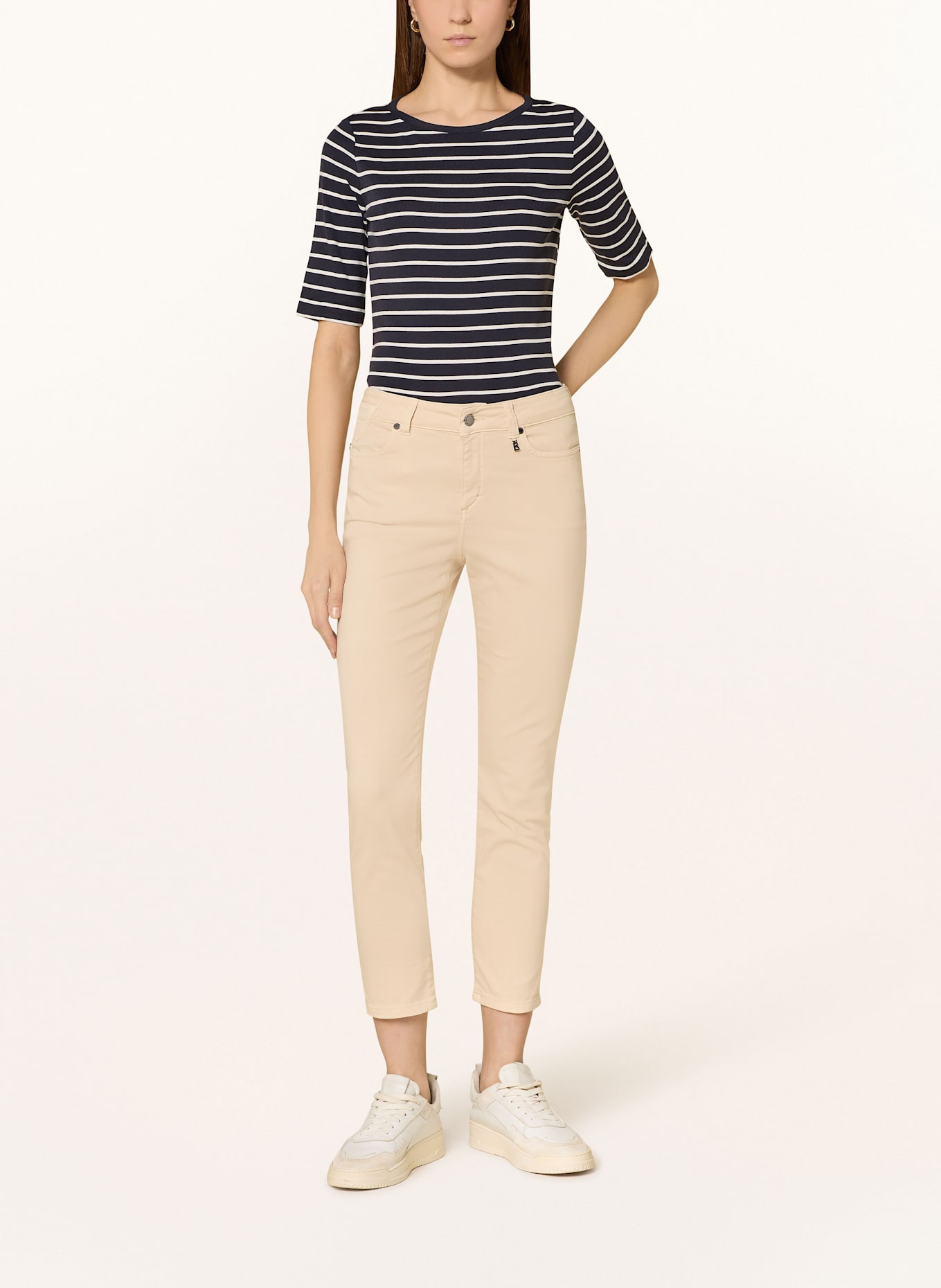 BOGNER Shirt LOUNA mit 3/4-Arm: DUNKELBLAU / WEISS