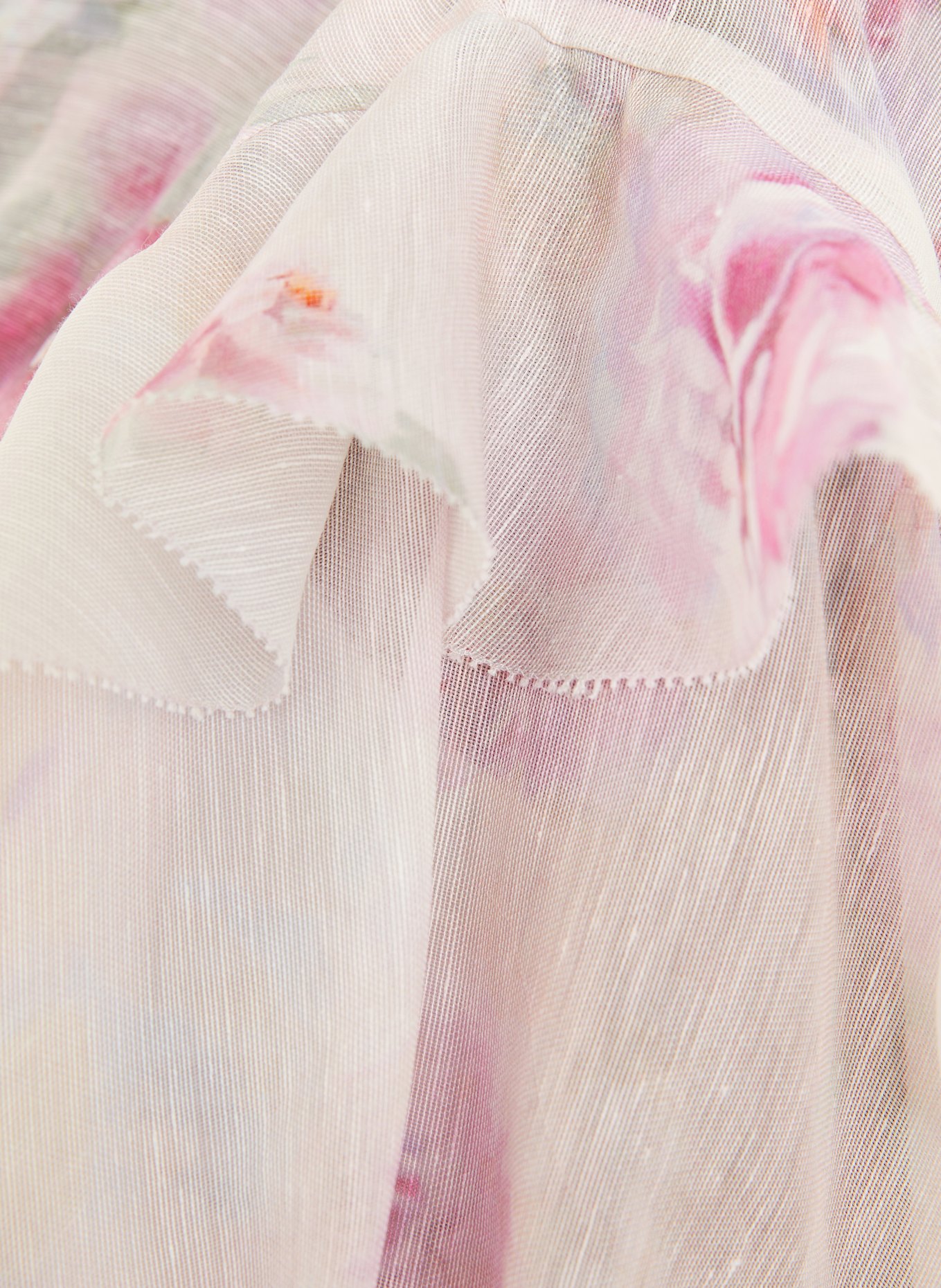 ZIMMERMANN Bluse CRUSH mit abnehmbarer Schluppe und Rüschen, Farbe: ROSA/ HELLGRÜN (Bild 7)